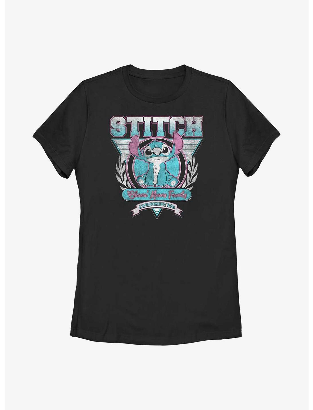 Disney Lilo & Stitch Retro Ohana Experiment 626 Womens T-Shirt, BLACK, hi-res