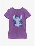 Disney Lilo & Stitch Floral Sketch Youth Girls T-Shirt, PURPLE BERRY, hi-res
