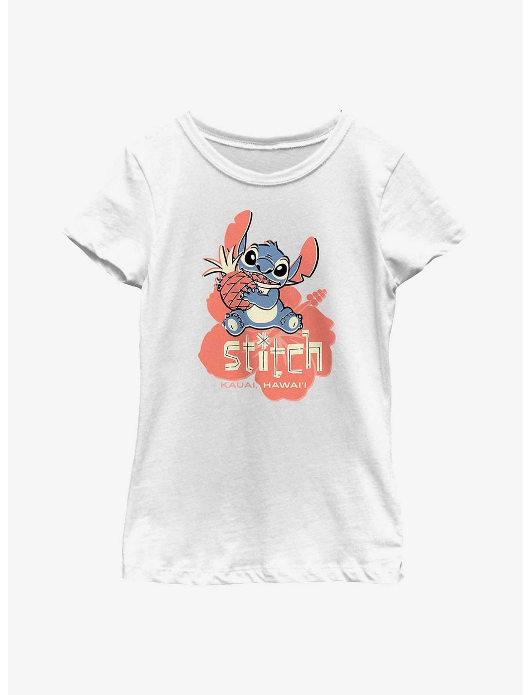 Disney Lilo & Stitch With Pineapple Youth Girls T-Shirt, WHITE, hi-res