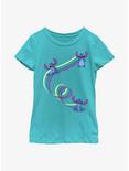 Disney Lilo & Stitch Ribbon Stitches Youth Girls T-Shirt, TAHI BLUE, hi-res