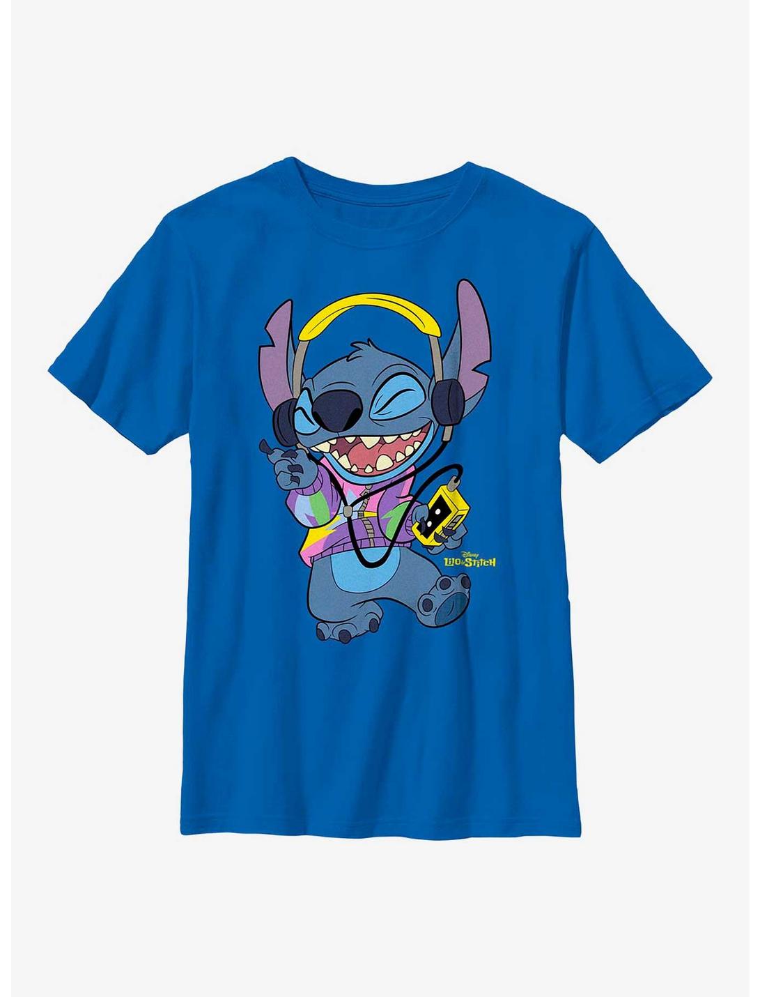 Disney Lilo & Stitch Rockin' Stitch Youth T-Shirt, ROYAL, hi-res