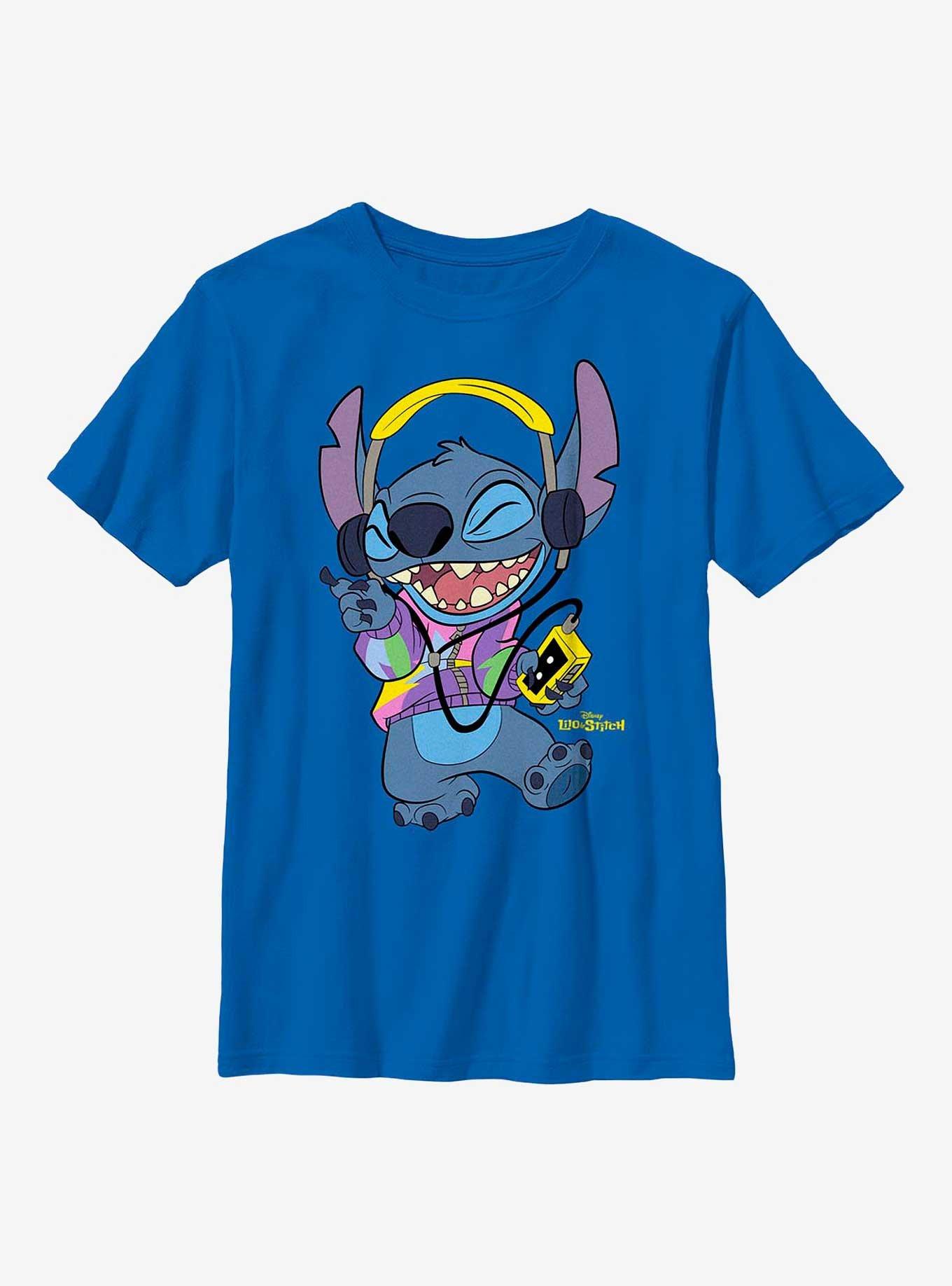 Disney Lilo & Stitch Rockin' Stitch Youth T-Shirt, ROYAL, hi-res