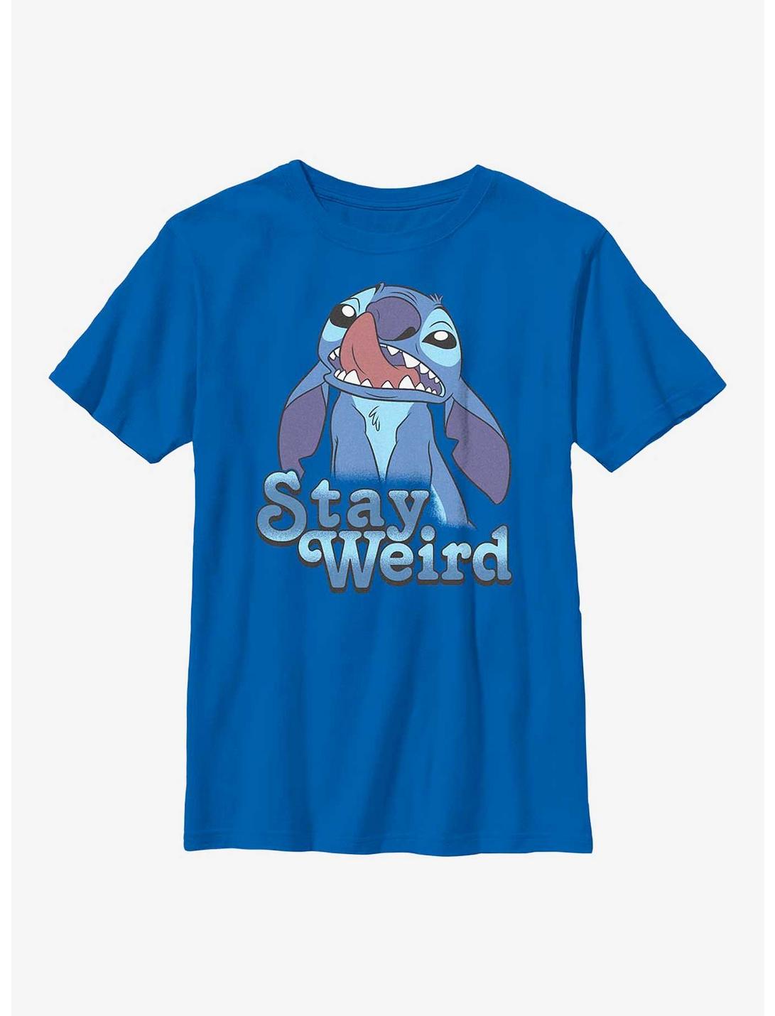 Disney Lilo & Stitch Stay Weird Youth T-Shirt, ROYAL, hi-res