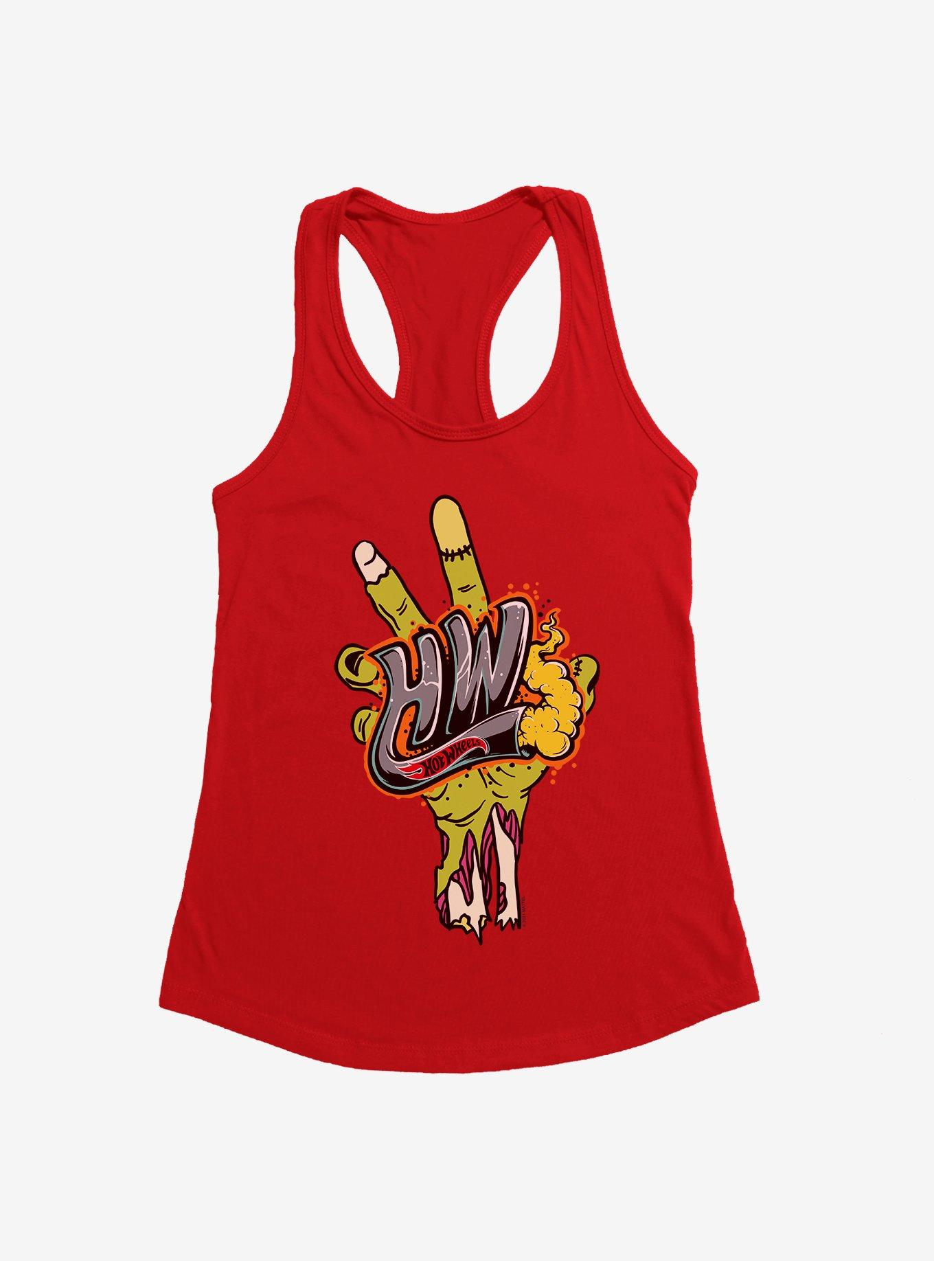 Hot Wheels Halloween Zombie Hand Womens Tank Top, RED, hi-res