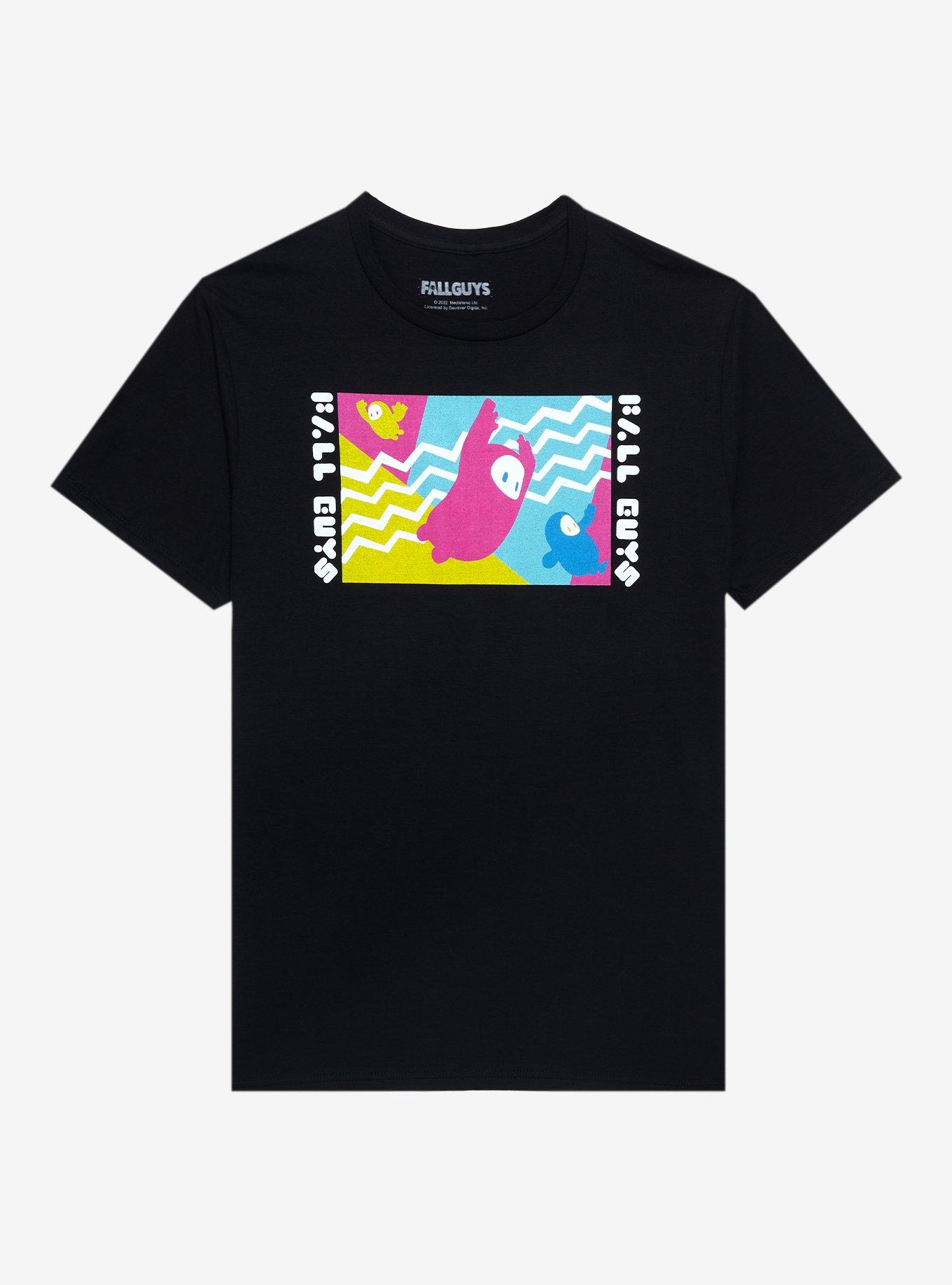 Fall Guys Vibrant Panel T-Shirt, BLACK, hi-res