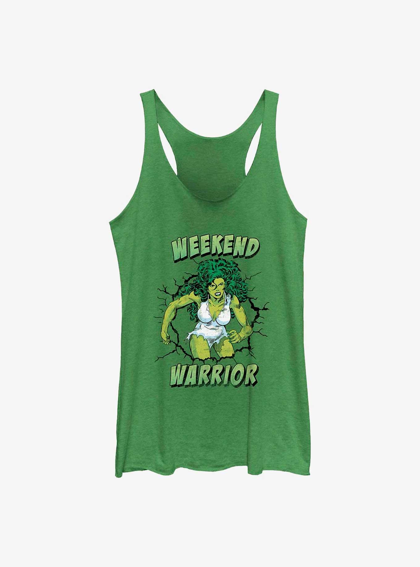 Marvel She Hulk Weekend Warrior Raw Edge Girls Tank, ENVY, hi-res