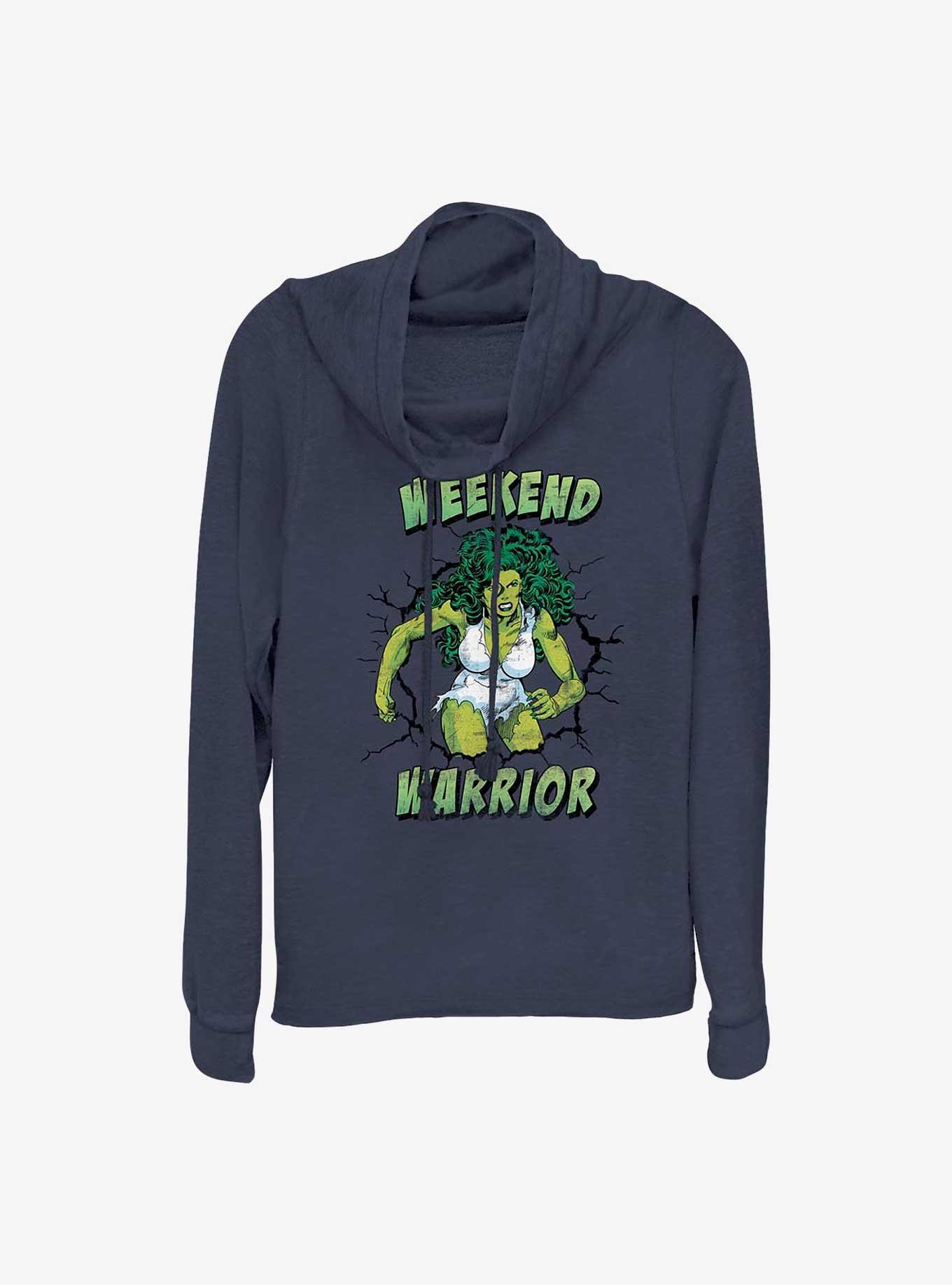 Marvel She Hulk Weekend Warrior Cowl Neck Long-Sleeve Girls Top, , hi-res