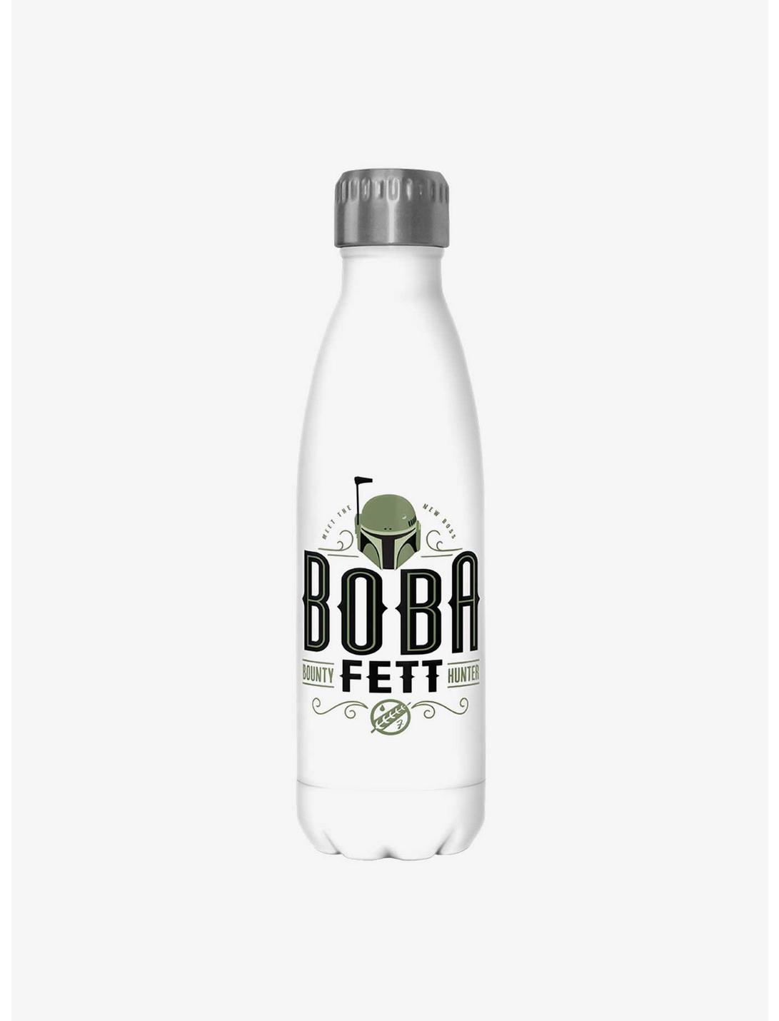 Star Wars The Book of Boba Fett Boba Fett Bounty Hunter White Stainless Steel Water Bottle, , hi-res