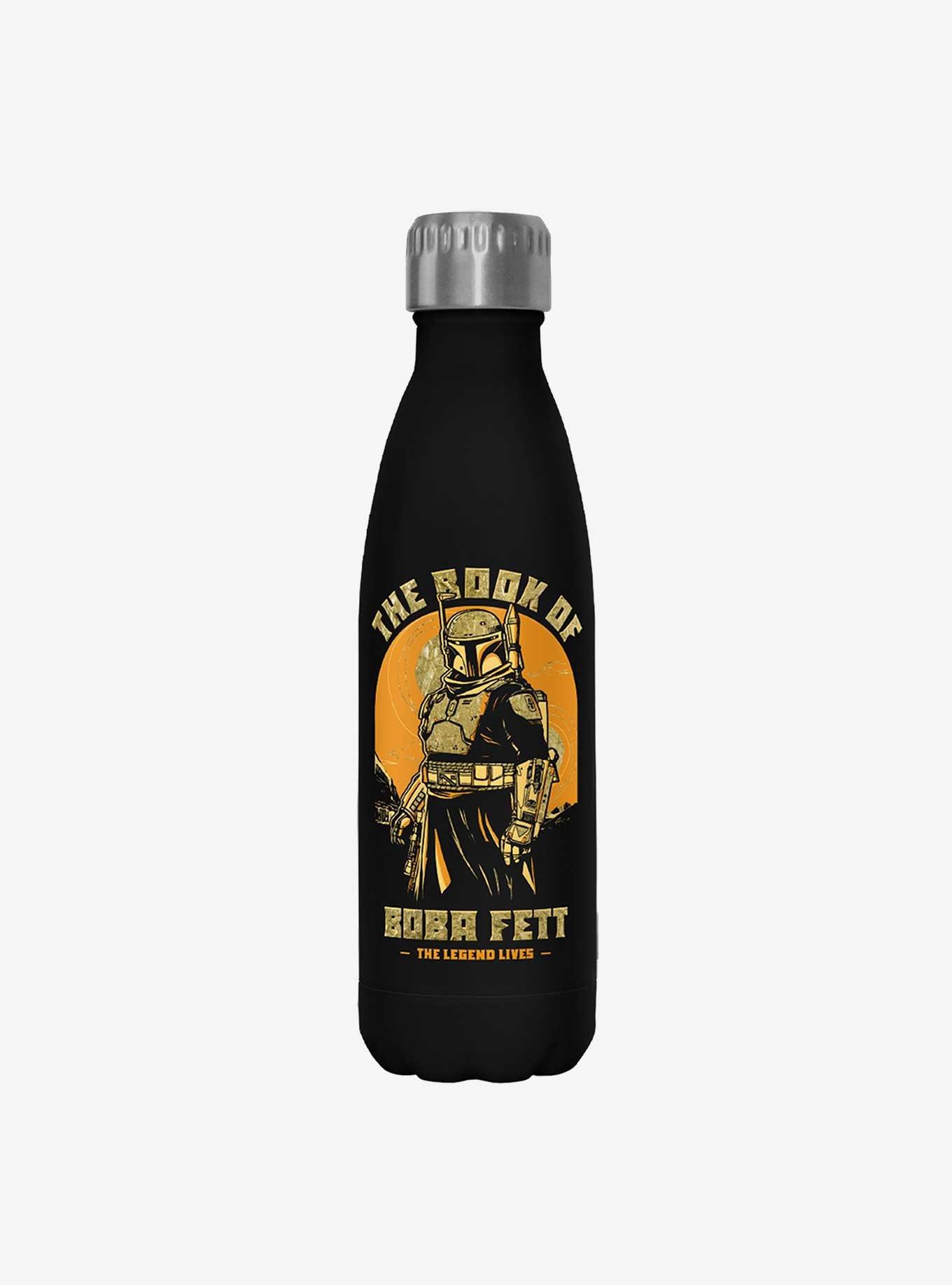 Star Wars The Book of Boba Fett Living Legend Black Stainless Steel Water Bottle, , hi-res