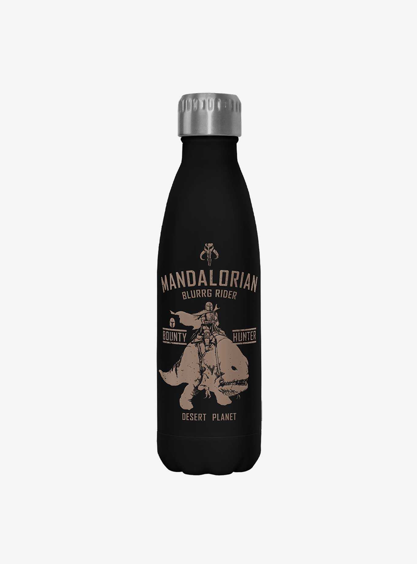 Star Wars The Mandalorian Blurrg Rider Black Stainless Steel Water Bottle, , hi-res
