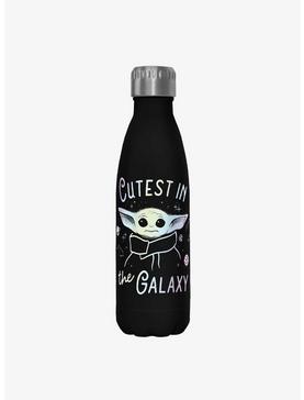Star Wars The Mandalorian Cutest In The Galaxy Black Stainless Steel Water Bottle, , hi-res