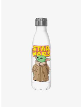 Star Wars The Mandalorian Logo Child Gaze White Stainless Steel Water Bottle, , hi-res