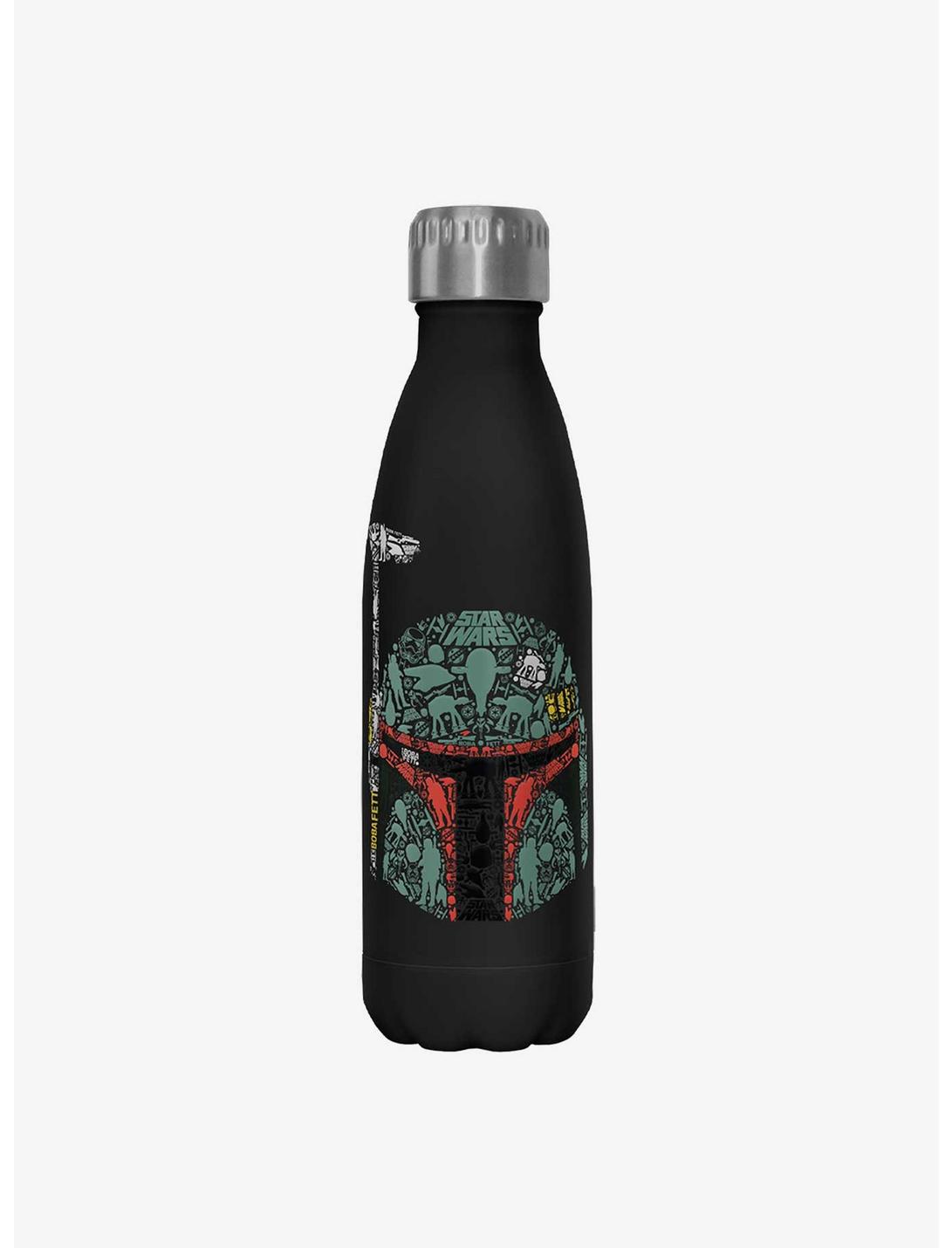 Star Wars Boba Icons Black Stainless Steel Water Bottle, , hi-res