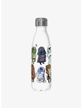 Star Wars Doodles White Stainless Steel Water Bottle, , hi-res
