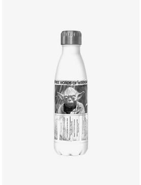 Star Wars Words Of Wisdom White Stainless Steel Water Bottle, , hi-res