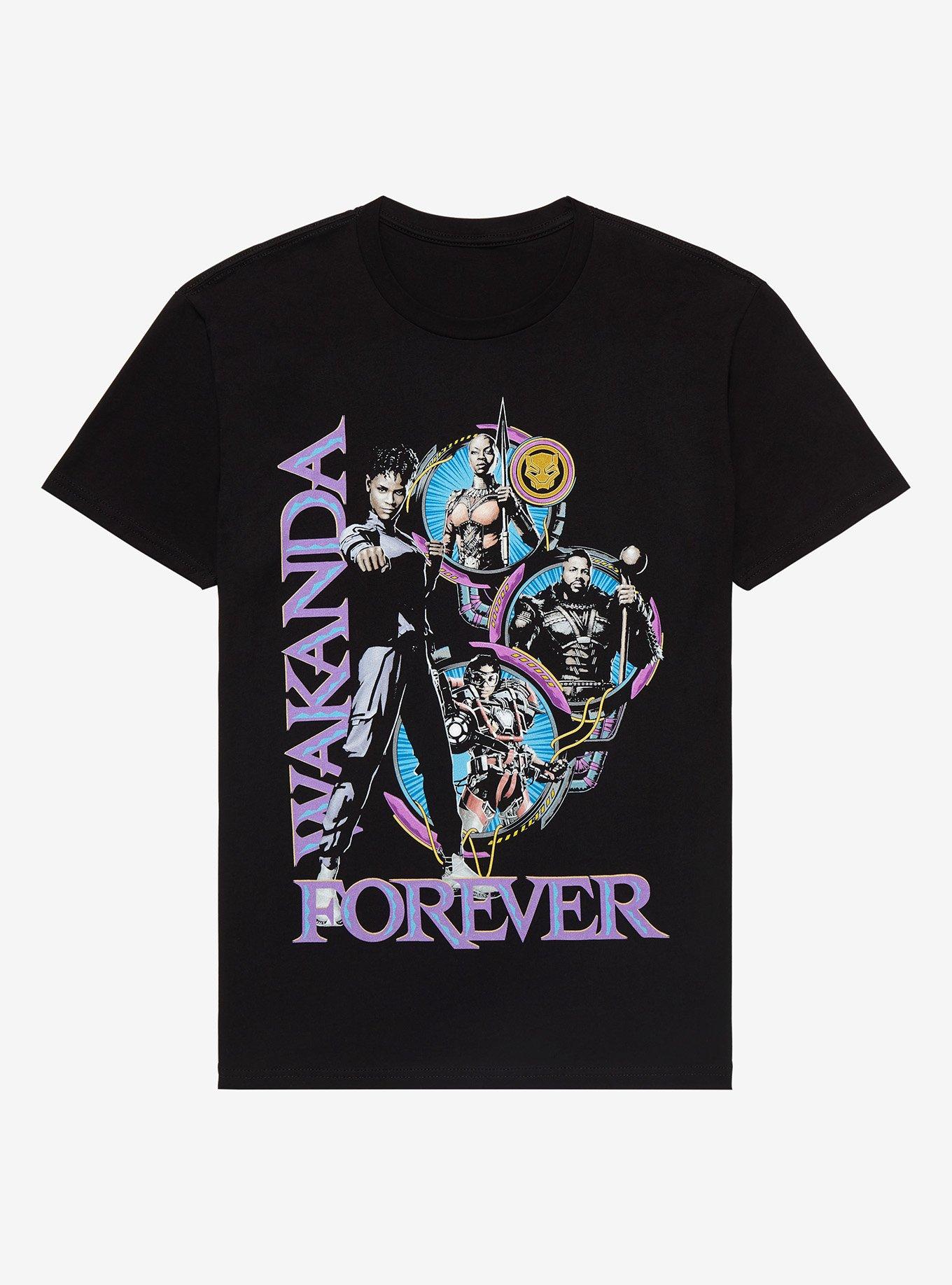 Marvel Black Panther: Wakanda Forever Character Collage T-Shirt, BLACK, hi-res