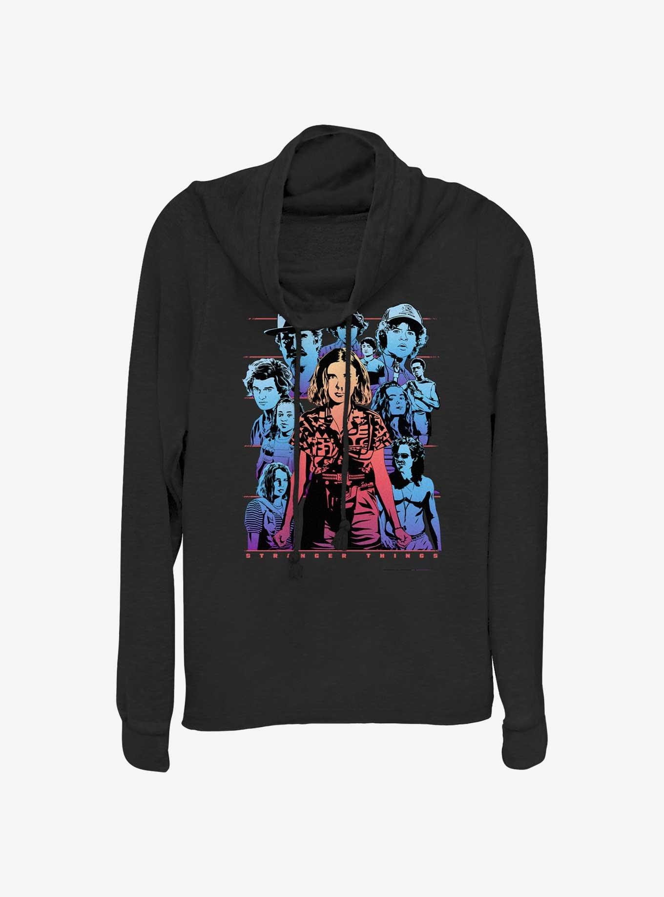Stranger Things Populous Gaze Cowl Neck Long-Sleeve Top, , hi-res