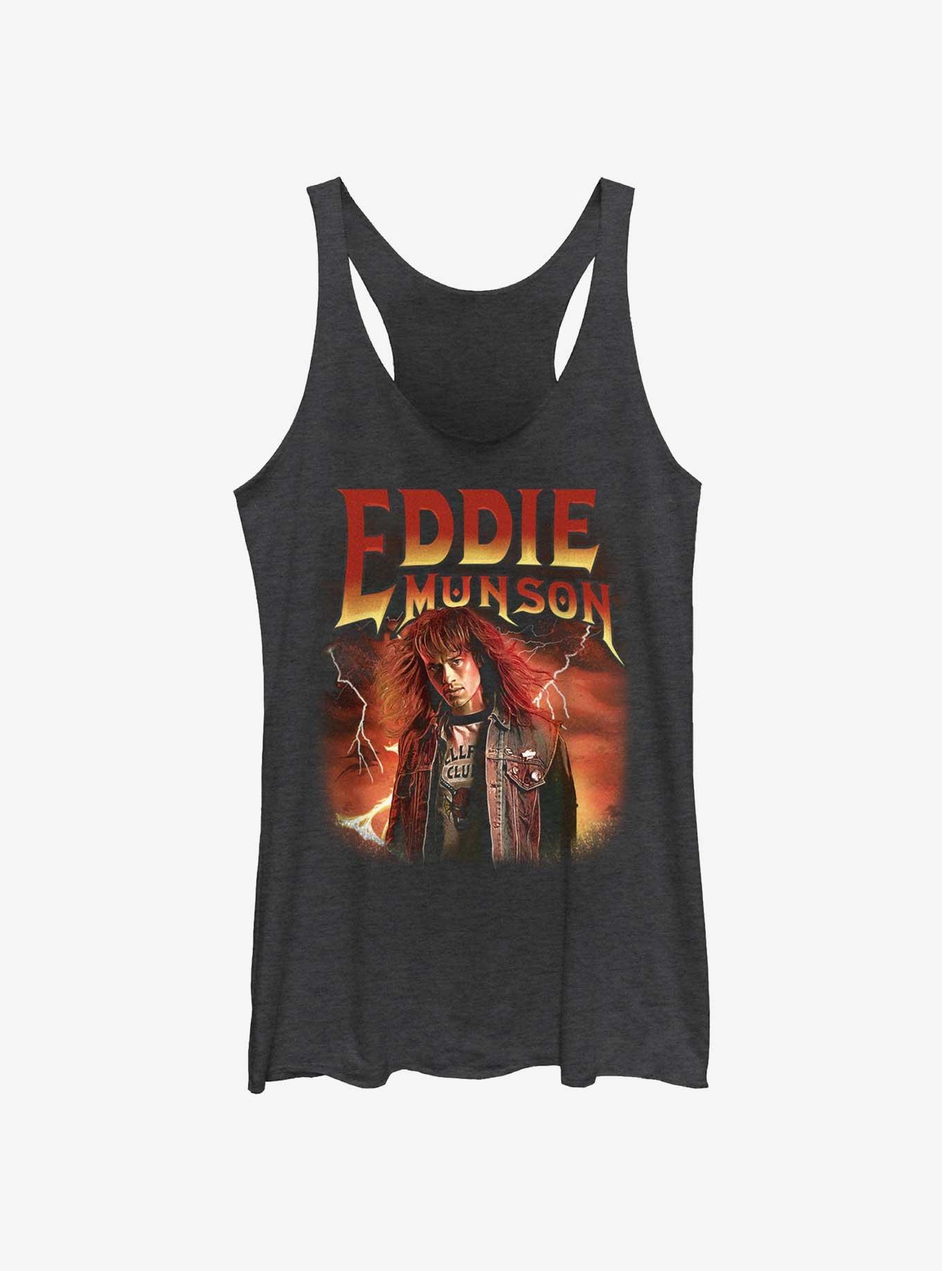 Stranger Things Metal Eddie Munson Girls Tank, BLK HTR, hi-res