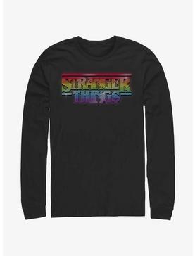 Stranger Things Rainbow Logo Long Sleeve T-Shirt, , hi-res