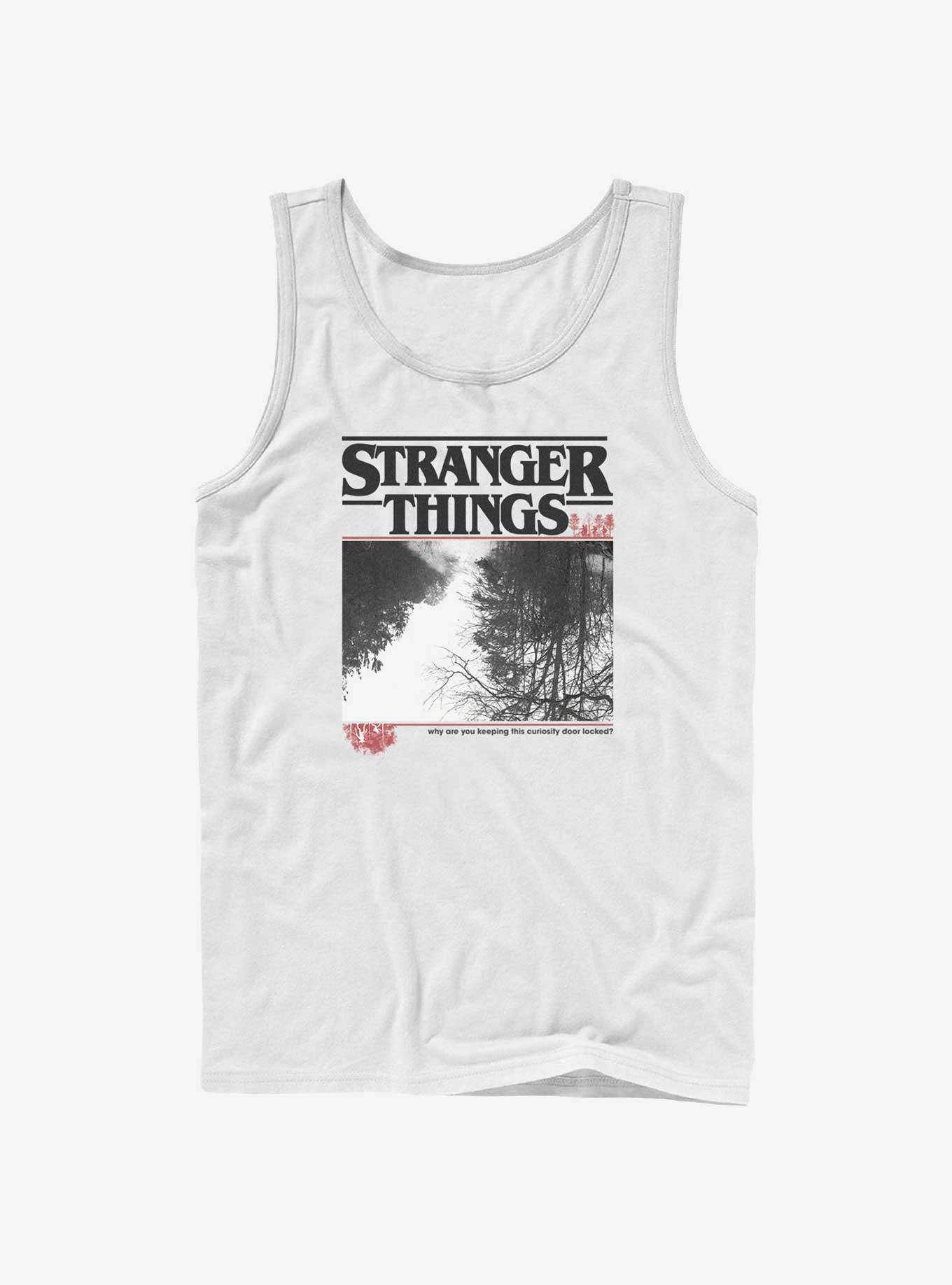 Stranger Things Forest Photo Logo Tank, WHITE, hi-res