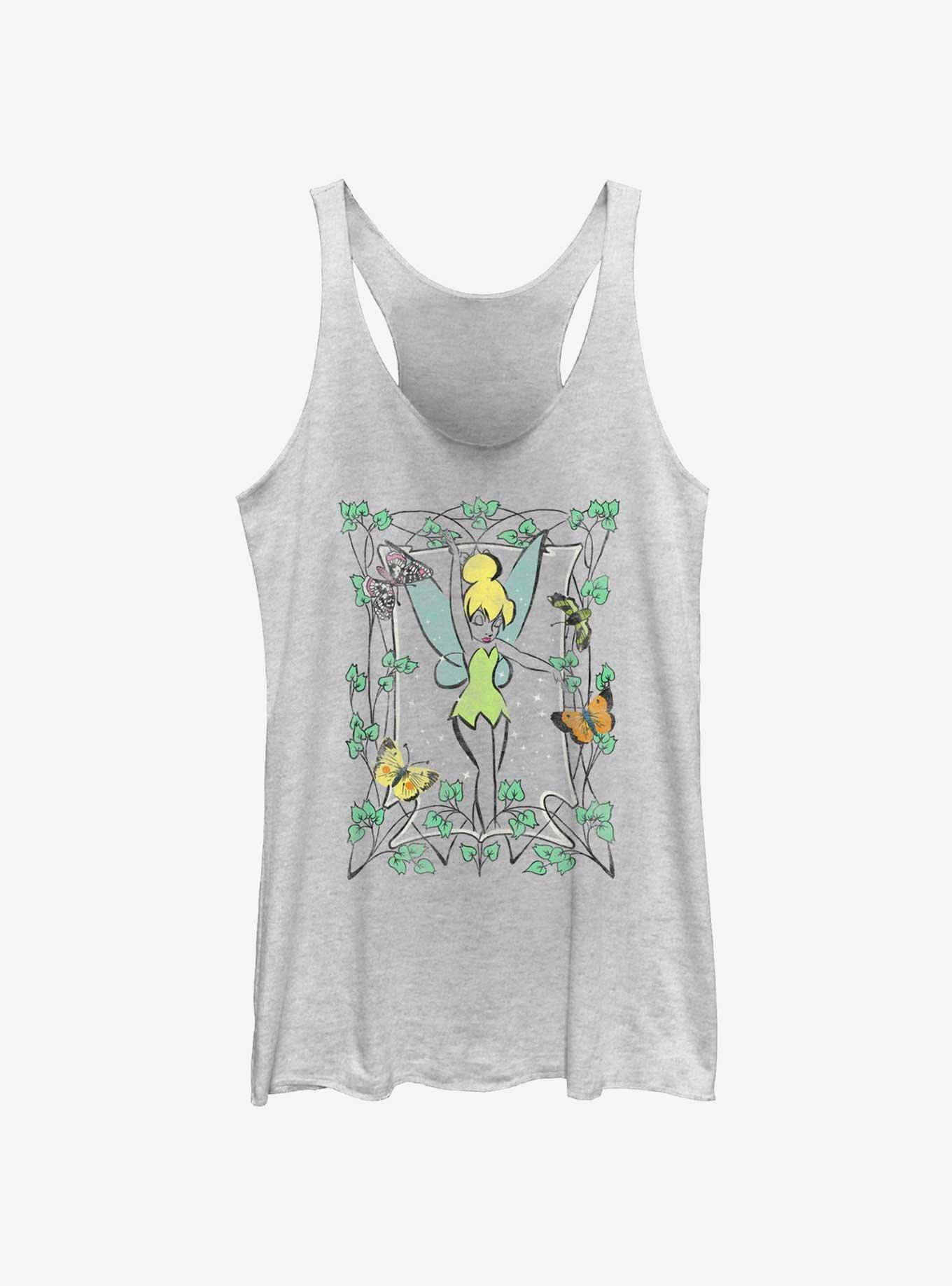 Disney Tinker Bell Illustration Girls Tank, WHITE HTR, hi-res