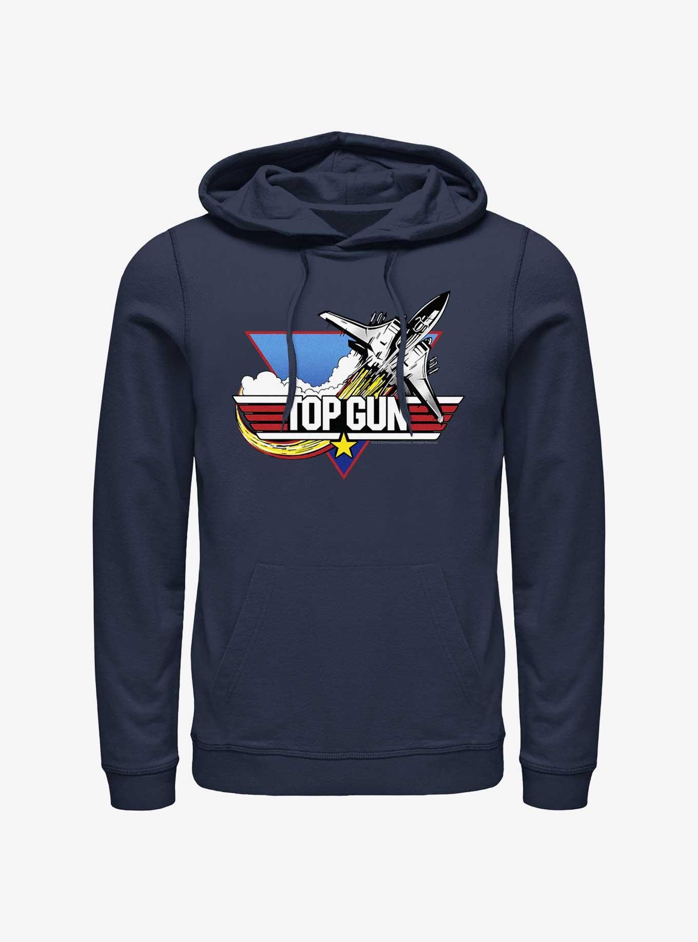 Top Gun Logo Hoodie, NAVY, hi-res