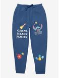 Disney Lilo & Stitch Ohana Means Family Joggers - BoxLunch Exclusive, NAVY, hi-res