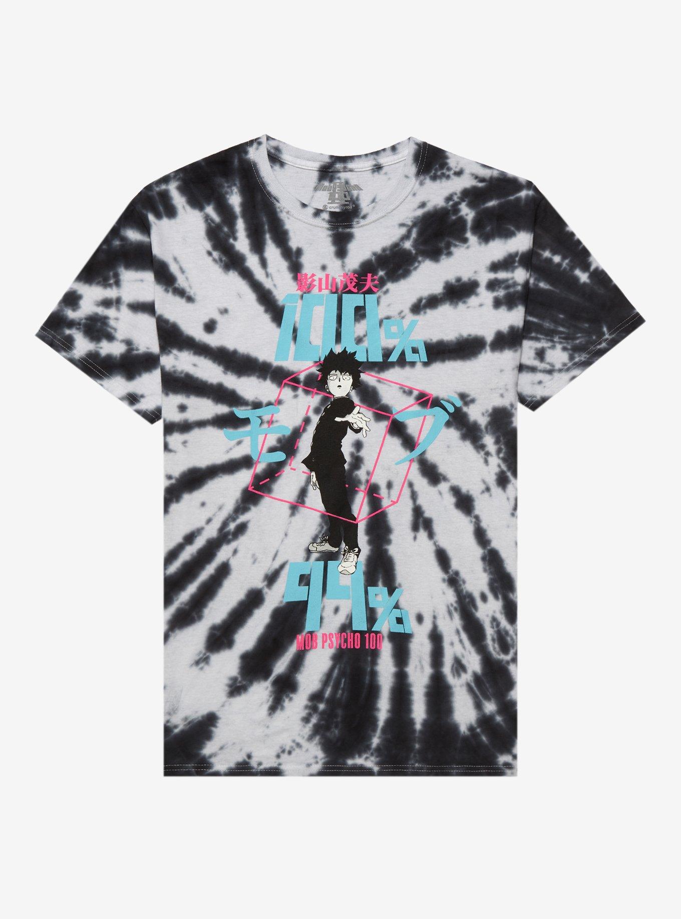 Mob Psycho 100 Mob Percentage Tie-Dye T-Shirt, MULTI, hi-res