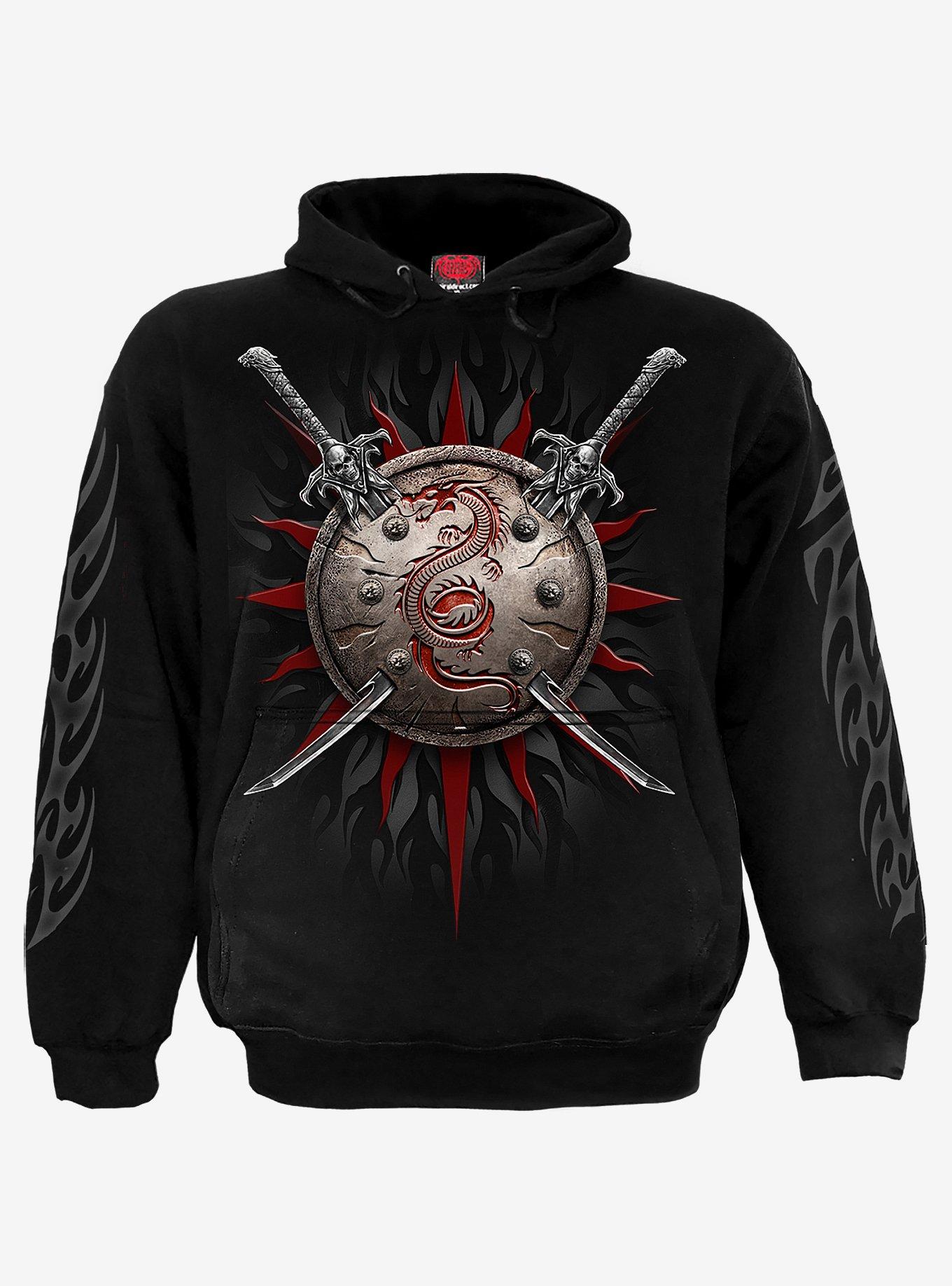 Mystical Dragon Black Hoodie, BLACK, hi-res