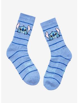 Plus Size Disney Lilo & Stitch Waves Stripe Crew Socks, , hi-res
