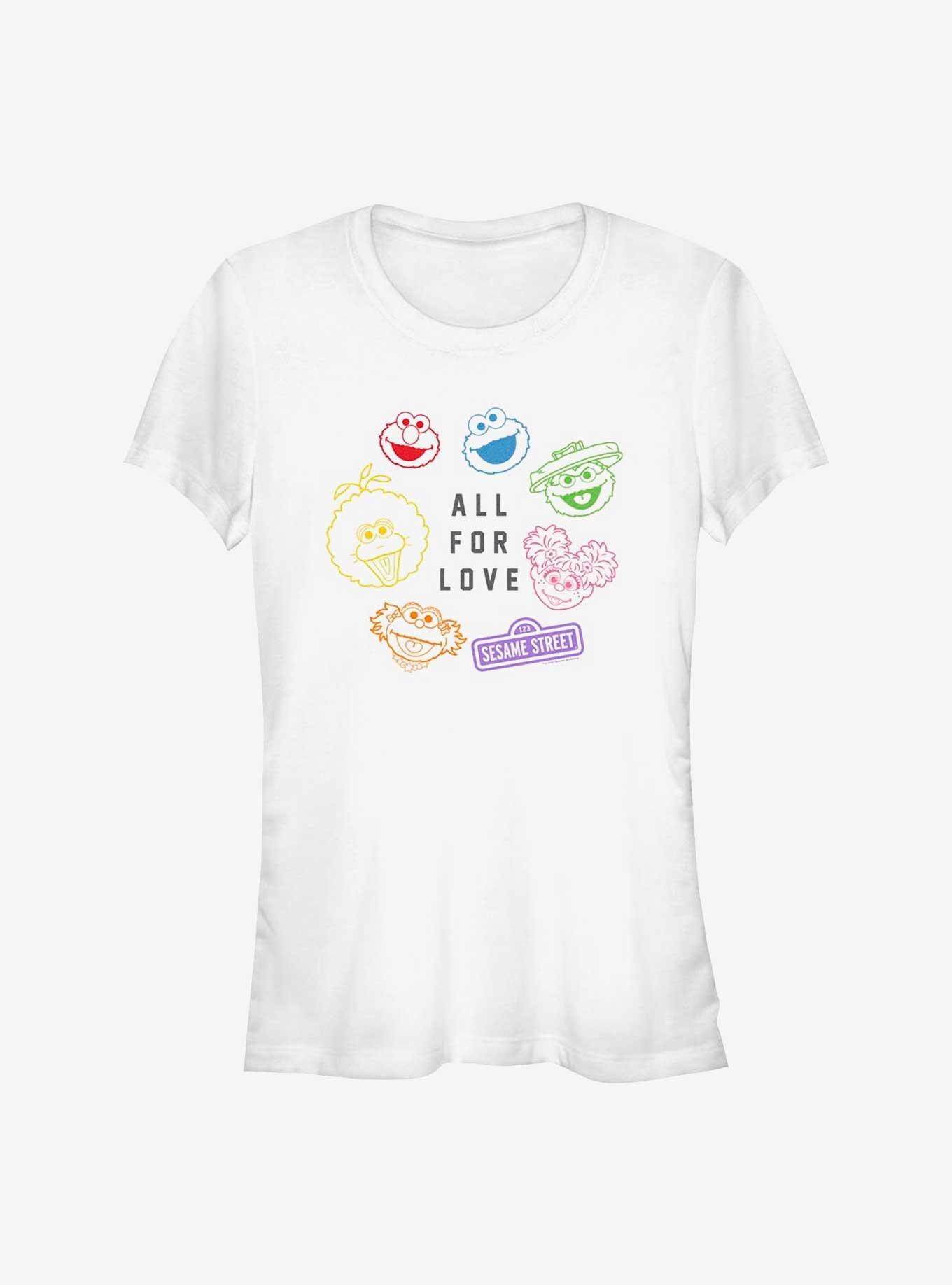 Sesame Street All For Love Girls T-Shirt, WHITE, hi-res