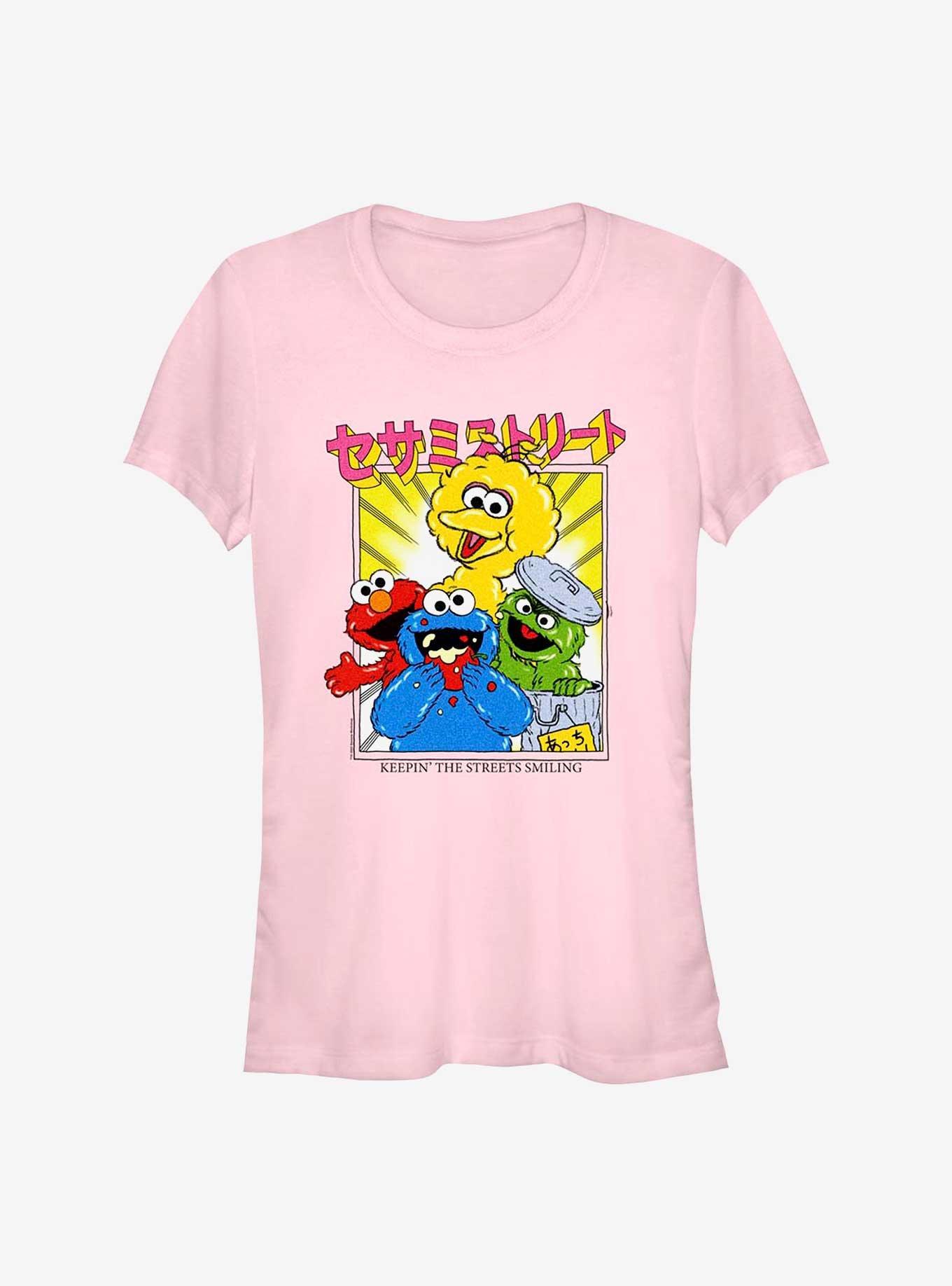 Hot Topic Sesame Street Cookie Monster Eat Cookies Girls T-Shirt Grey