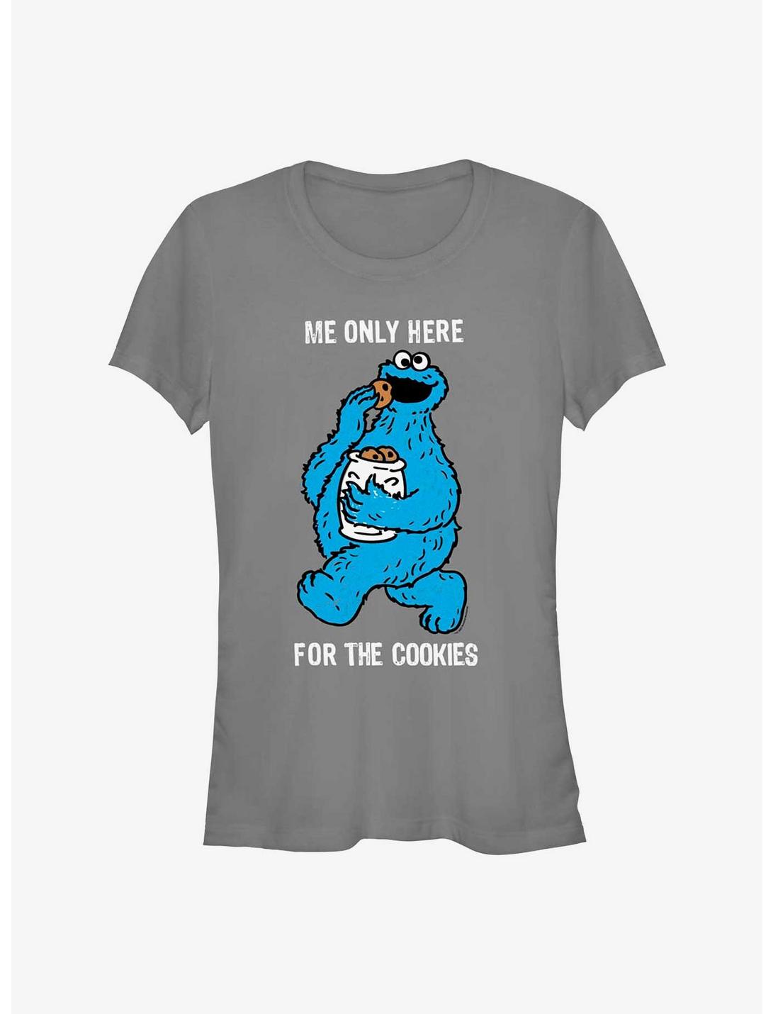 Sesame Street Only Here For Cookies Girls T-Shirt, CHARCOAL, hi-res
