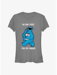Sesame Street Only Here For Cookies Girls T-Shirt, CHARCOAL, hi-res