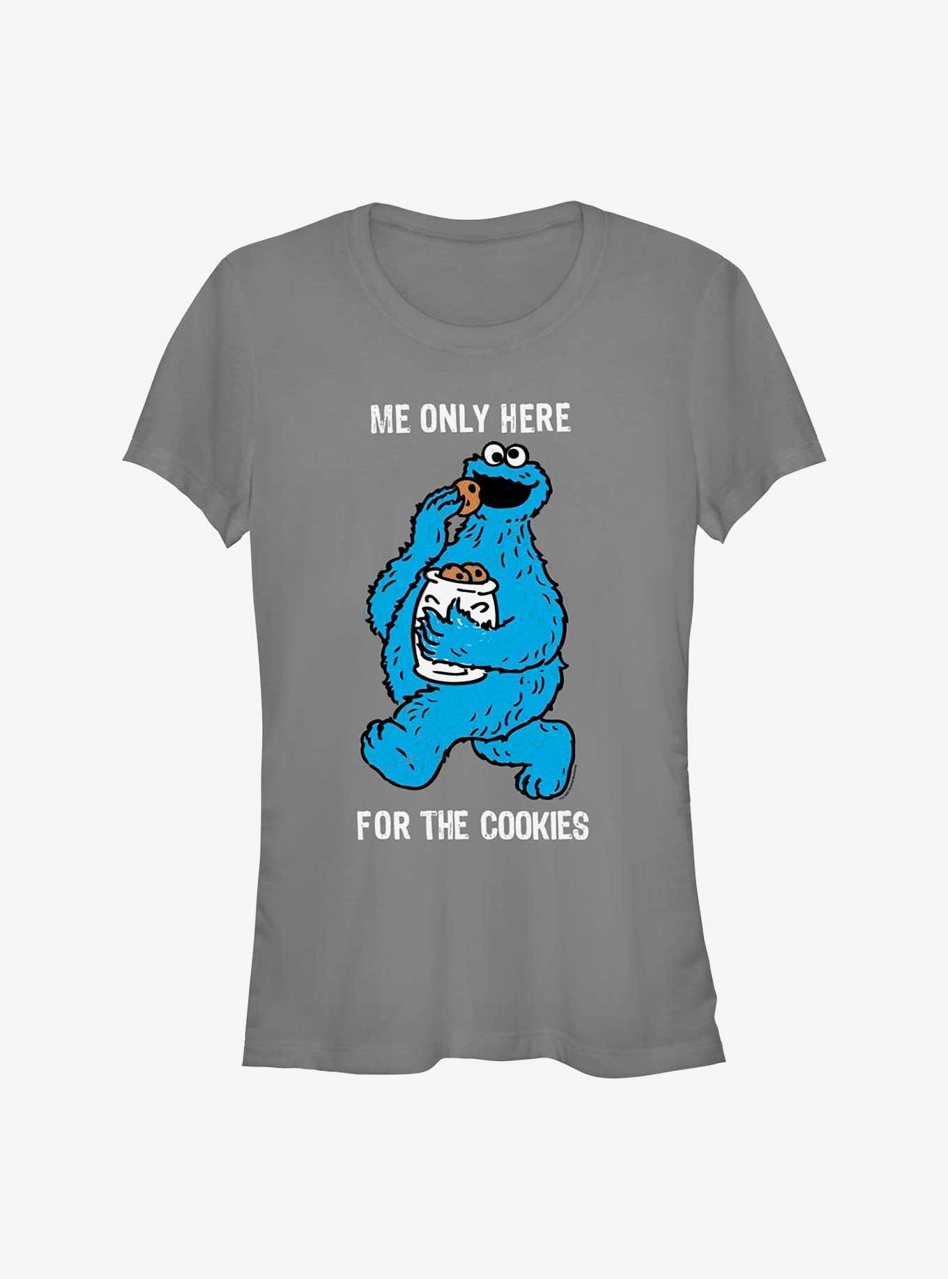 Sesame Street Only Here For Cookies Girls T-Shirt, CHARCOAL, hi-res