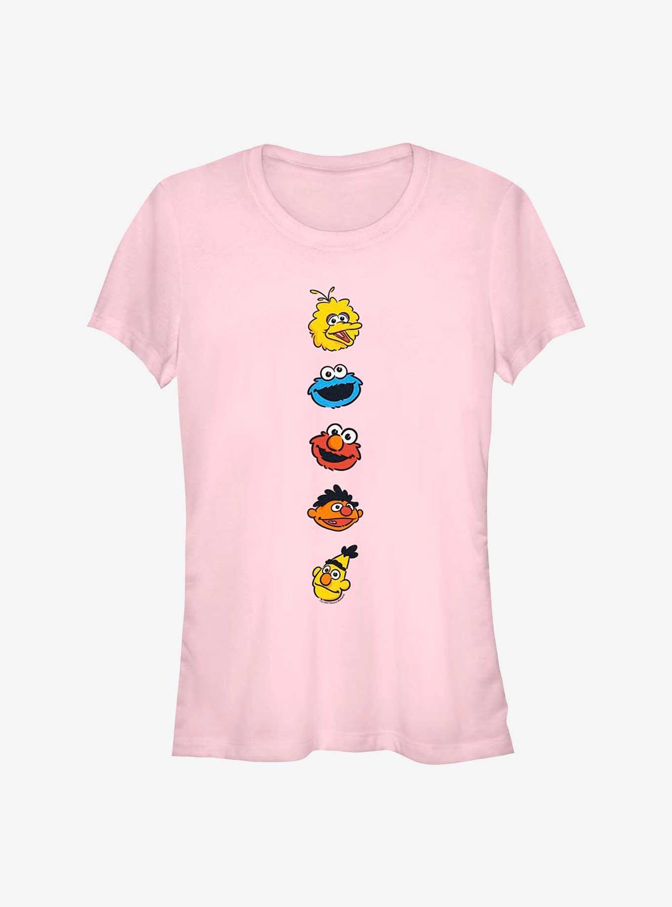 Sesame Street Iconic Faces Girls T-Shirt, LIGHT PINK, hi-res