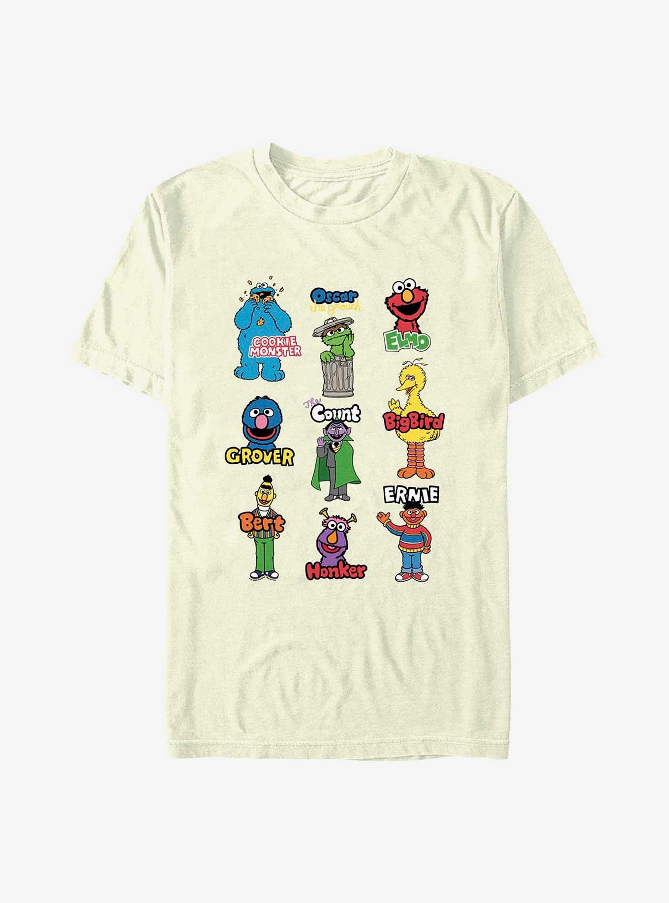 Sesame Street Mens T-Shirt - Cookie Monster Sharing Things Logo