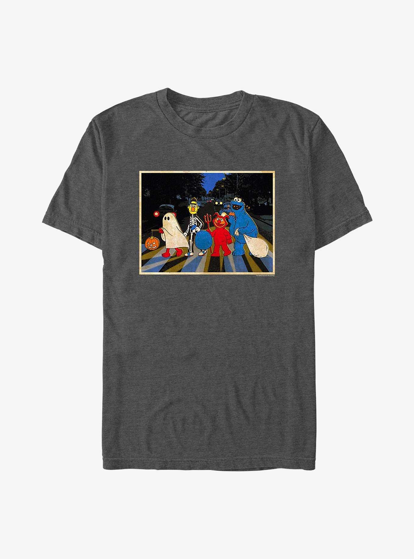 Sesame Street Crew Trick-or-Treating T-Shirt, CHAR HTR, hi-res