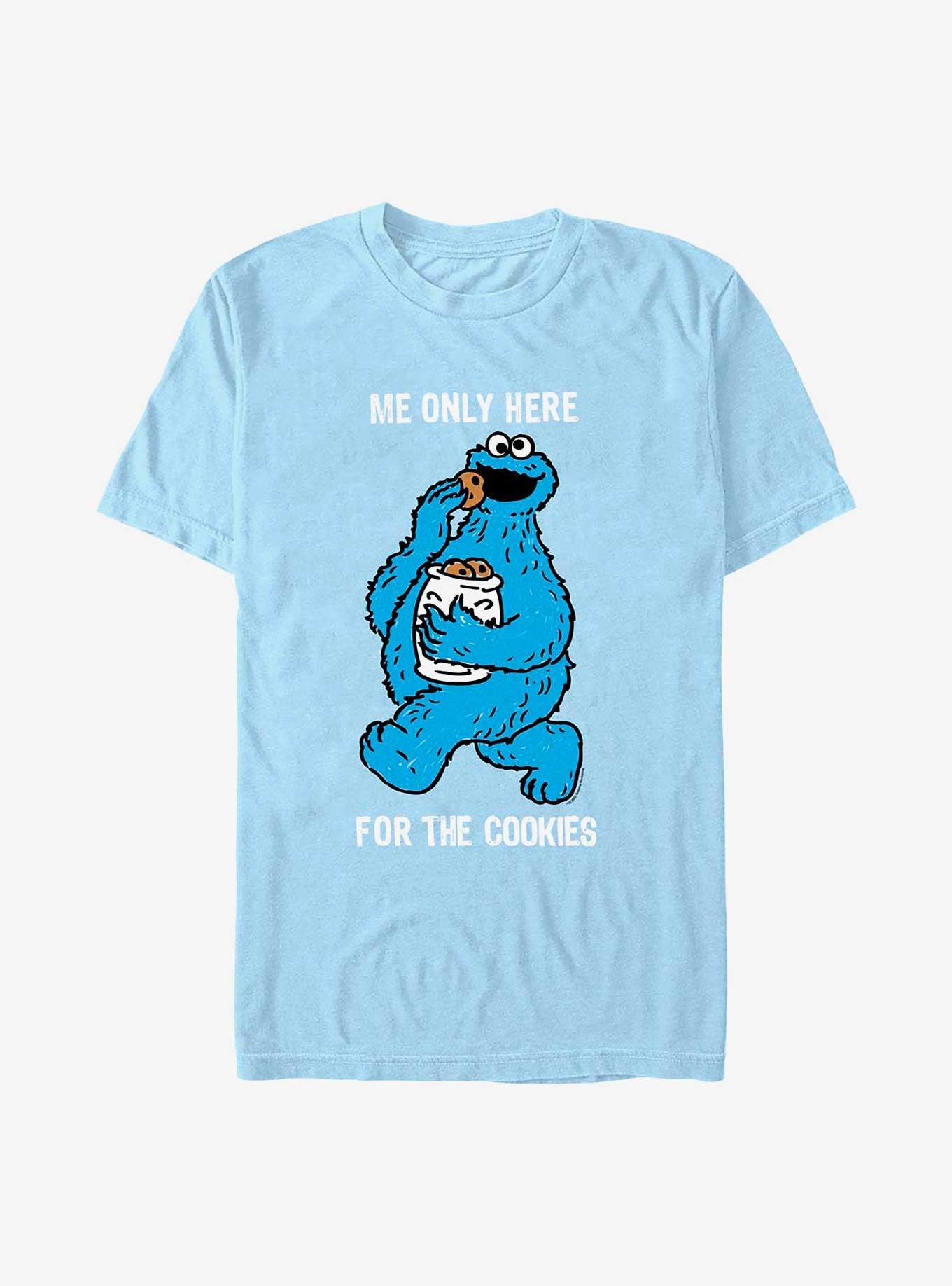 Sesame Street Cookie Monster Only Here For Cookies T-Shirt - BLUE