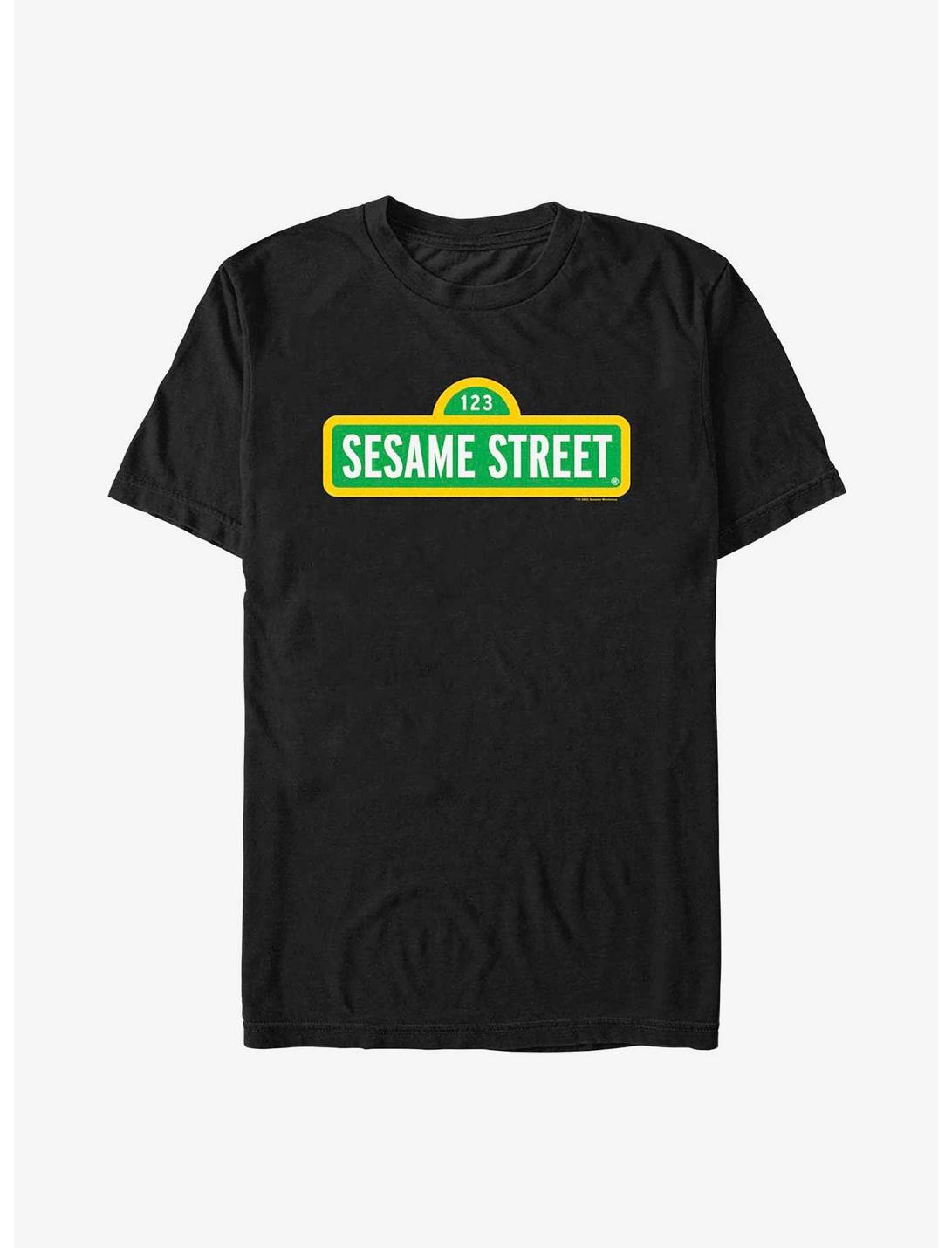 Sesame Street Sign Logo T-Shirt, BLACK, hi-res