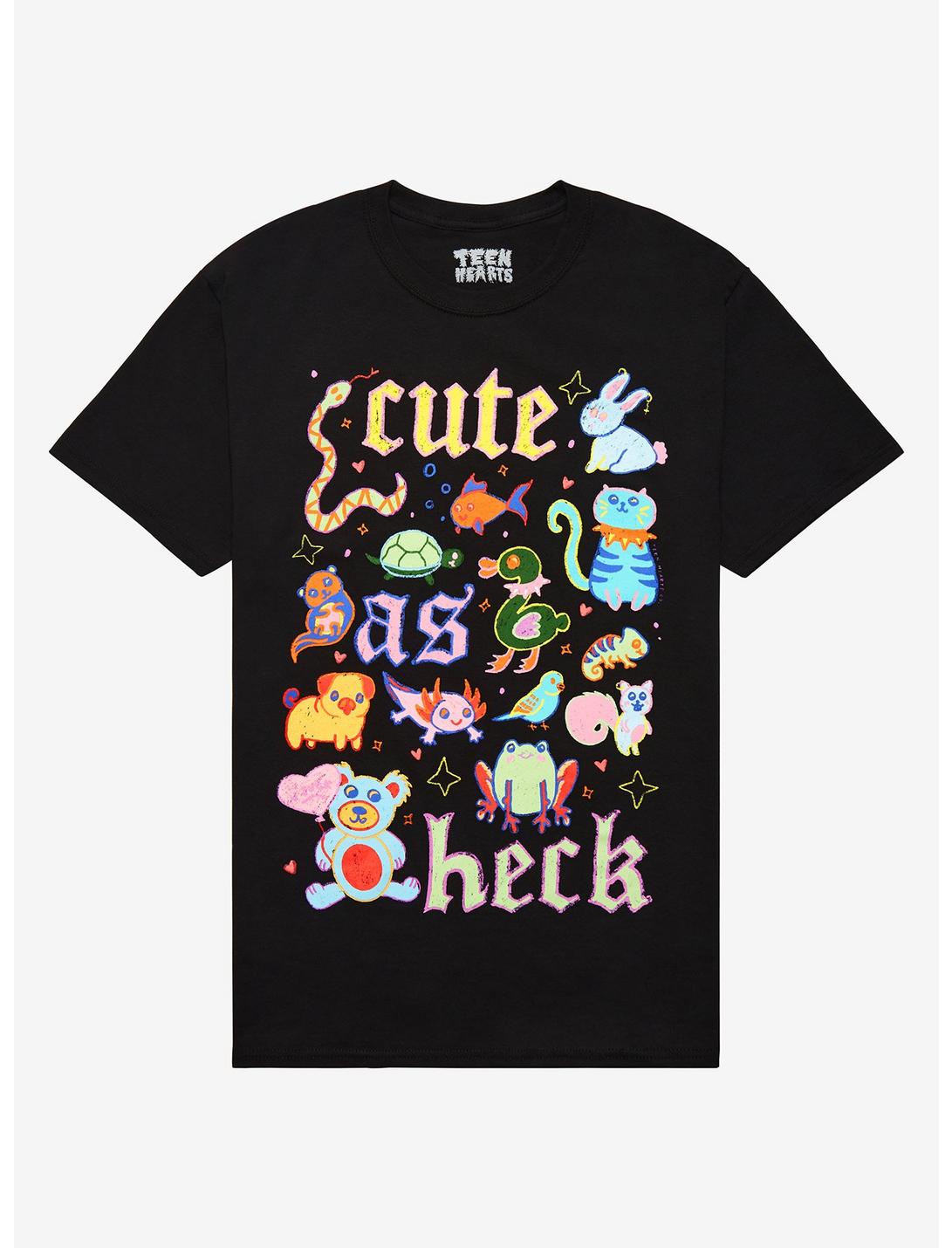 Teen Hearts Cute As Heck Animals T-Shirt, MULTI, hi-res