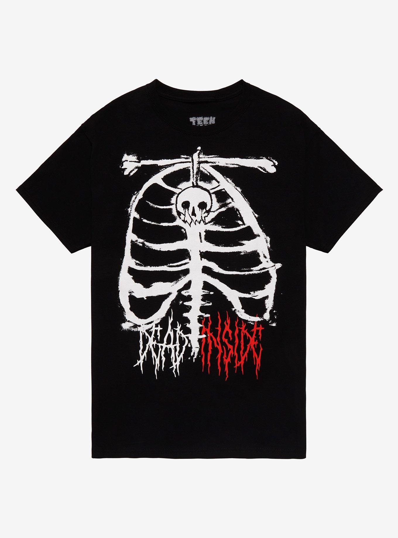 Teen Hearts Dead Inside Rib Cage T-Shirt, MULTI, hi-res