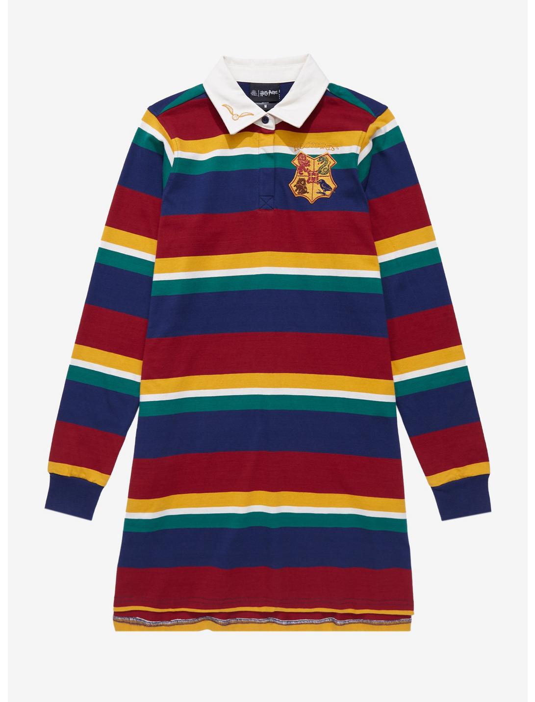 Harry Potter Striped Rugby Shirt Dress - BoxLunch Exclusive, MULTI, hi-res