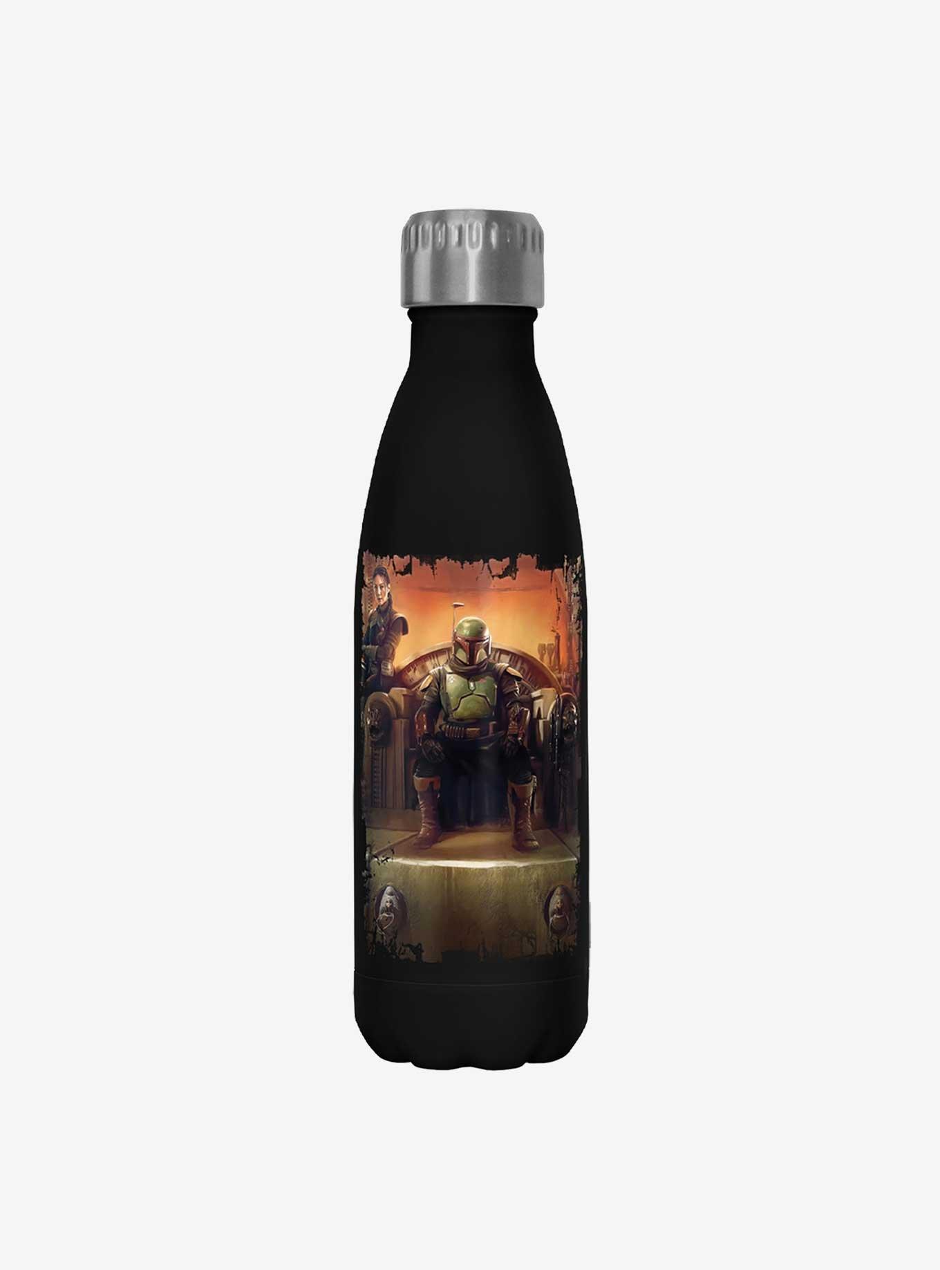 Star Wars The Book of Boba Fett Boba Painterly Throne Black Stainless Steel Water Bottle, , hi-res