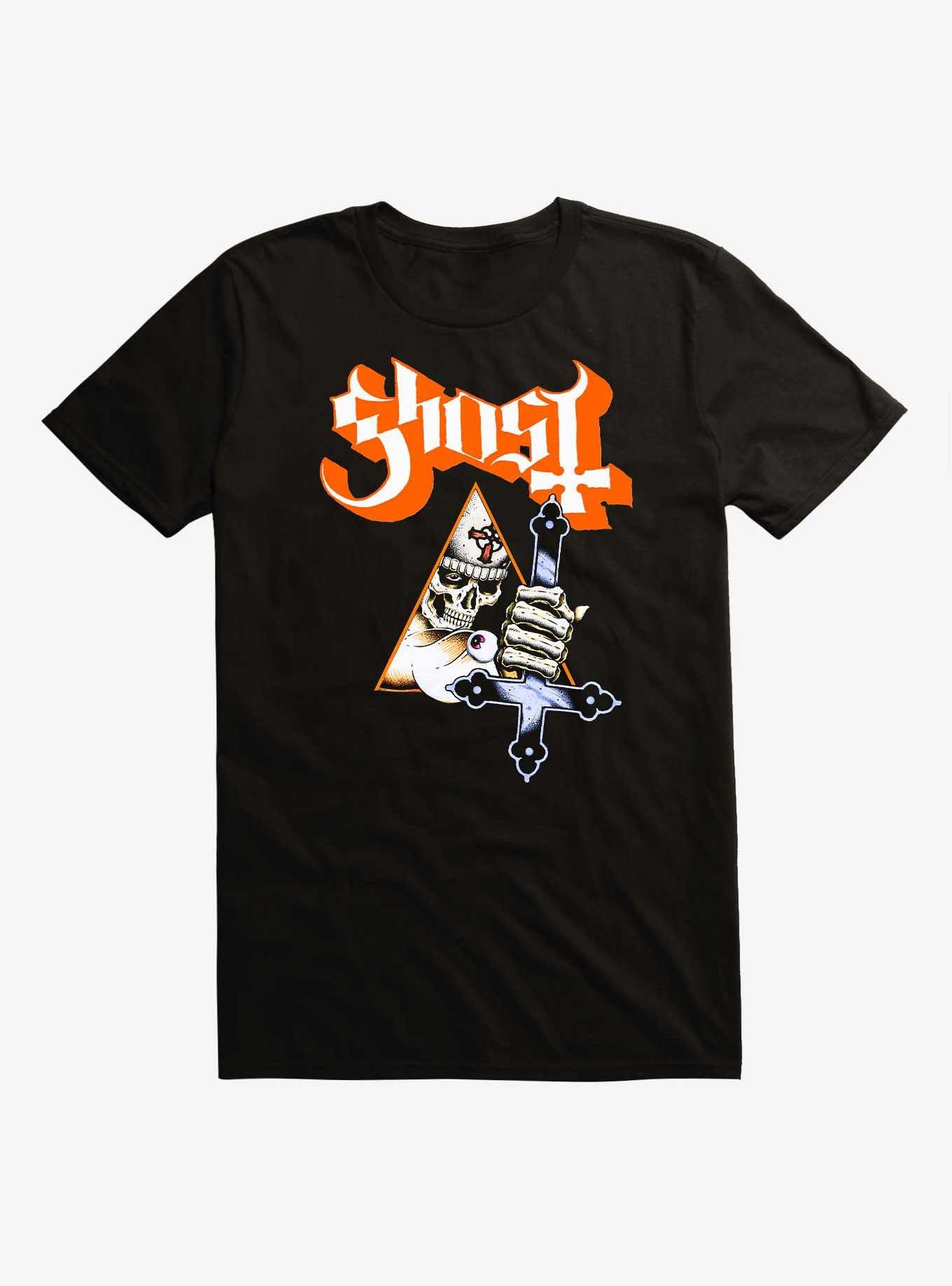 Ghost A Clockwork Crucifix T-Shirt - BLACK | BoxLunch