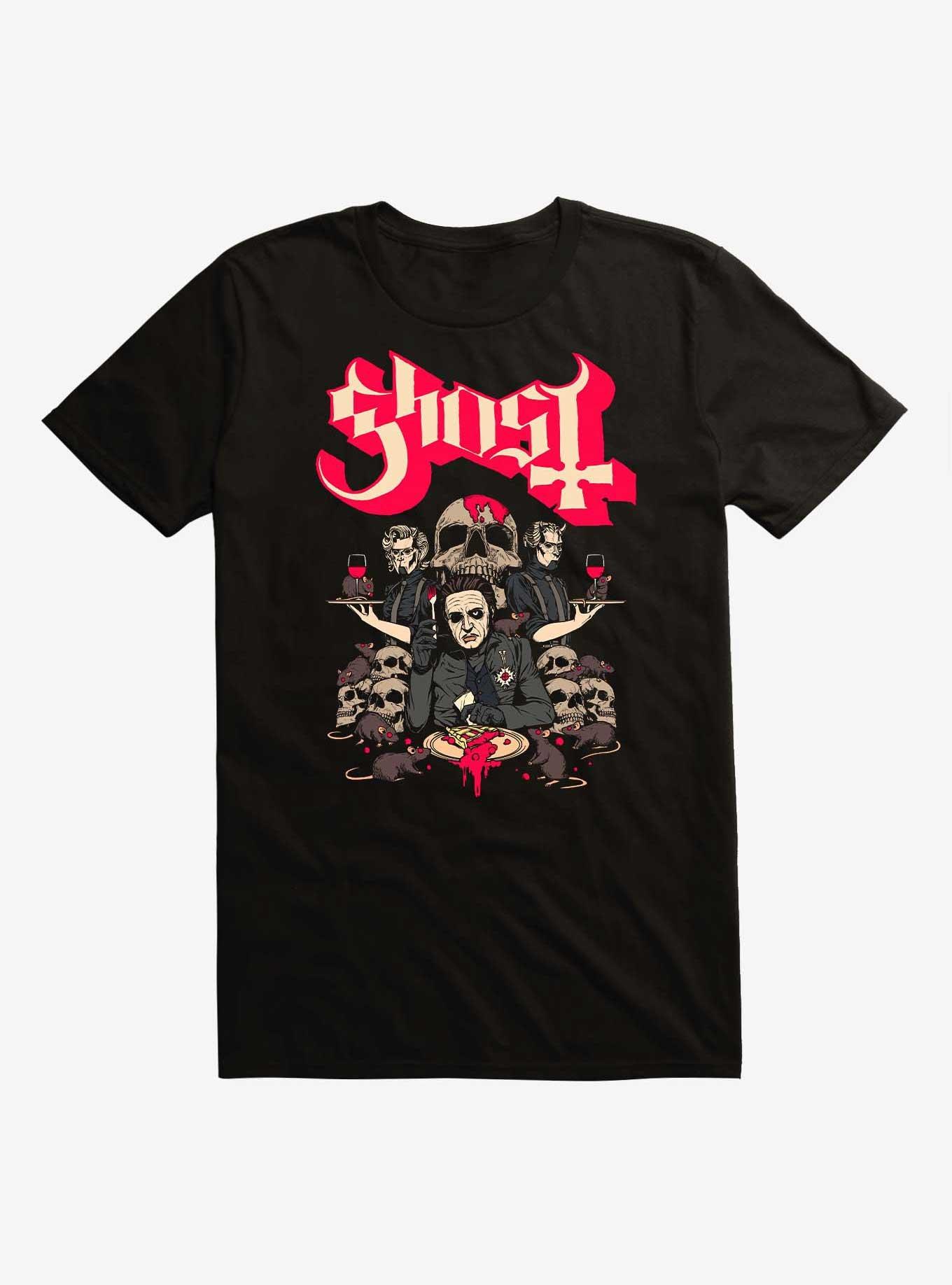 Ghost Cherry Pie T-Shirt, BLACK, hi-res