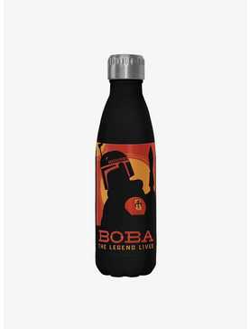 Star Wars The Book of Boba Fett Poster Boba Fett Black Stainless Steel Water Bottle, , hi-res