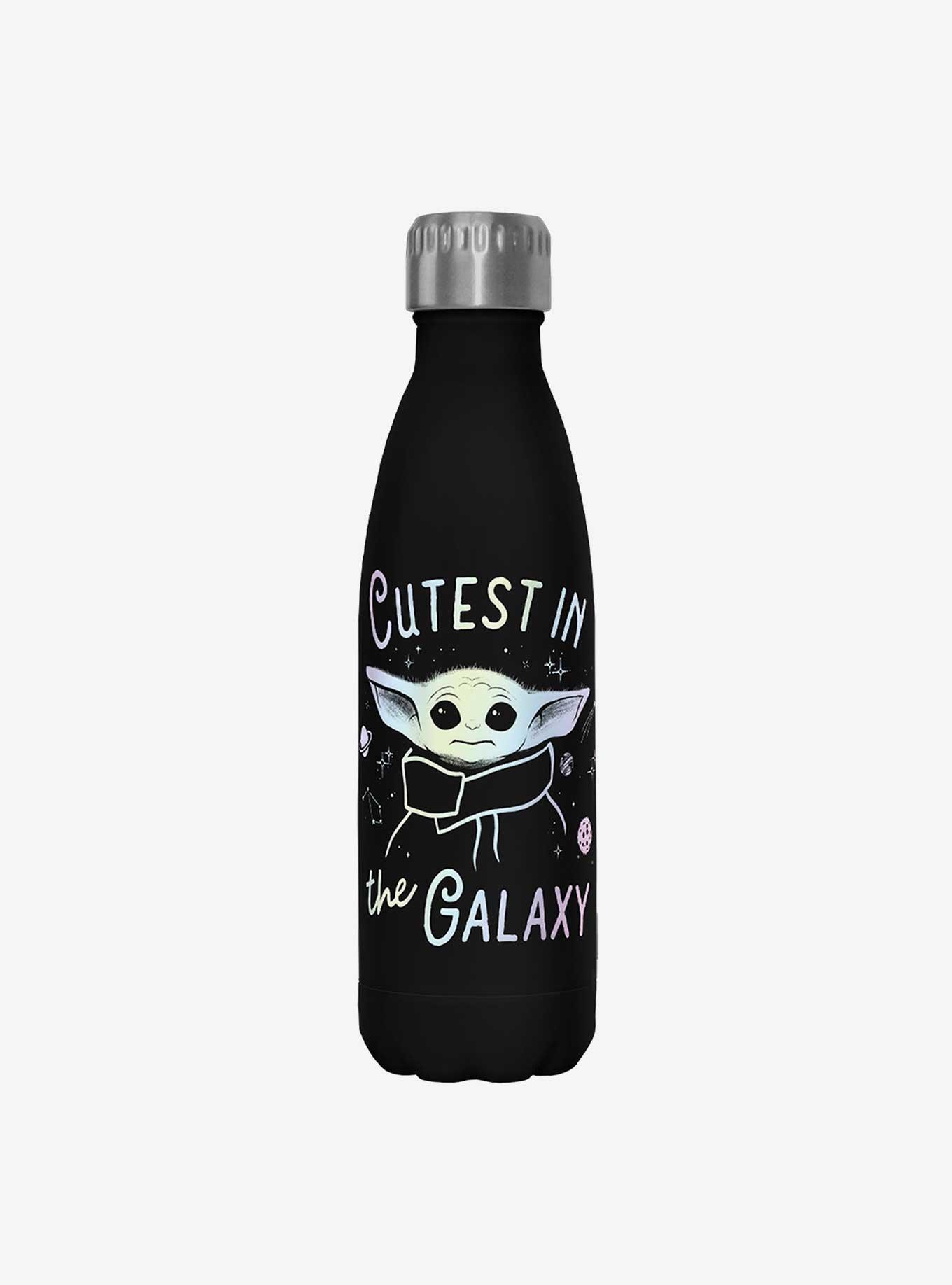 Star Wars The Mandalorian Cutest In The Galaxy Black Stainless Steel Water Bottle, , hi-res