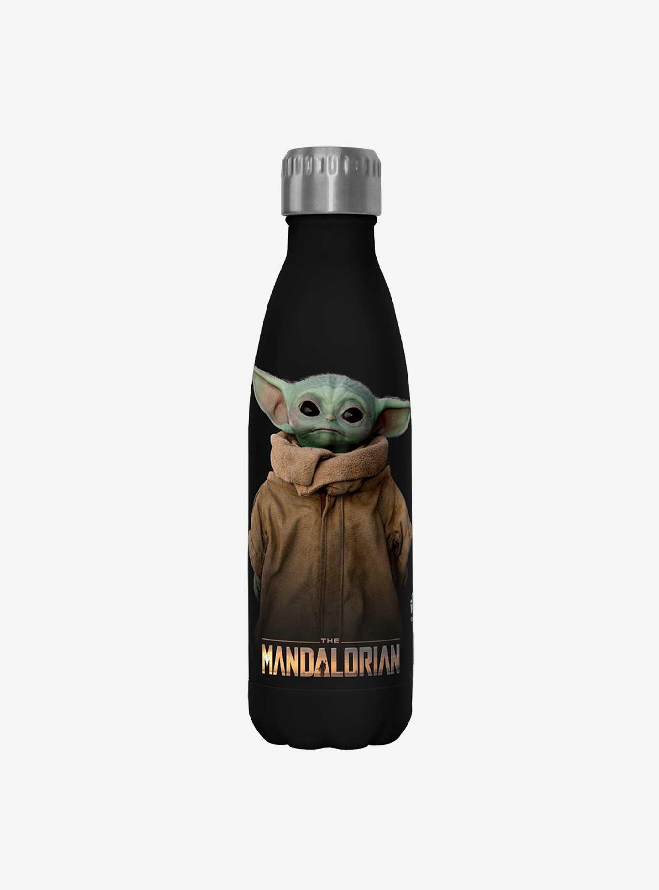 Star Wars The Mandalorian Full Size Black Stainless Steel Water Bottle