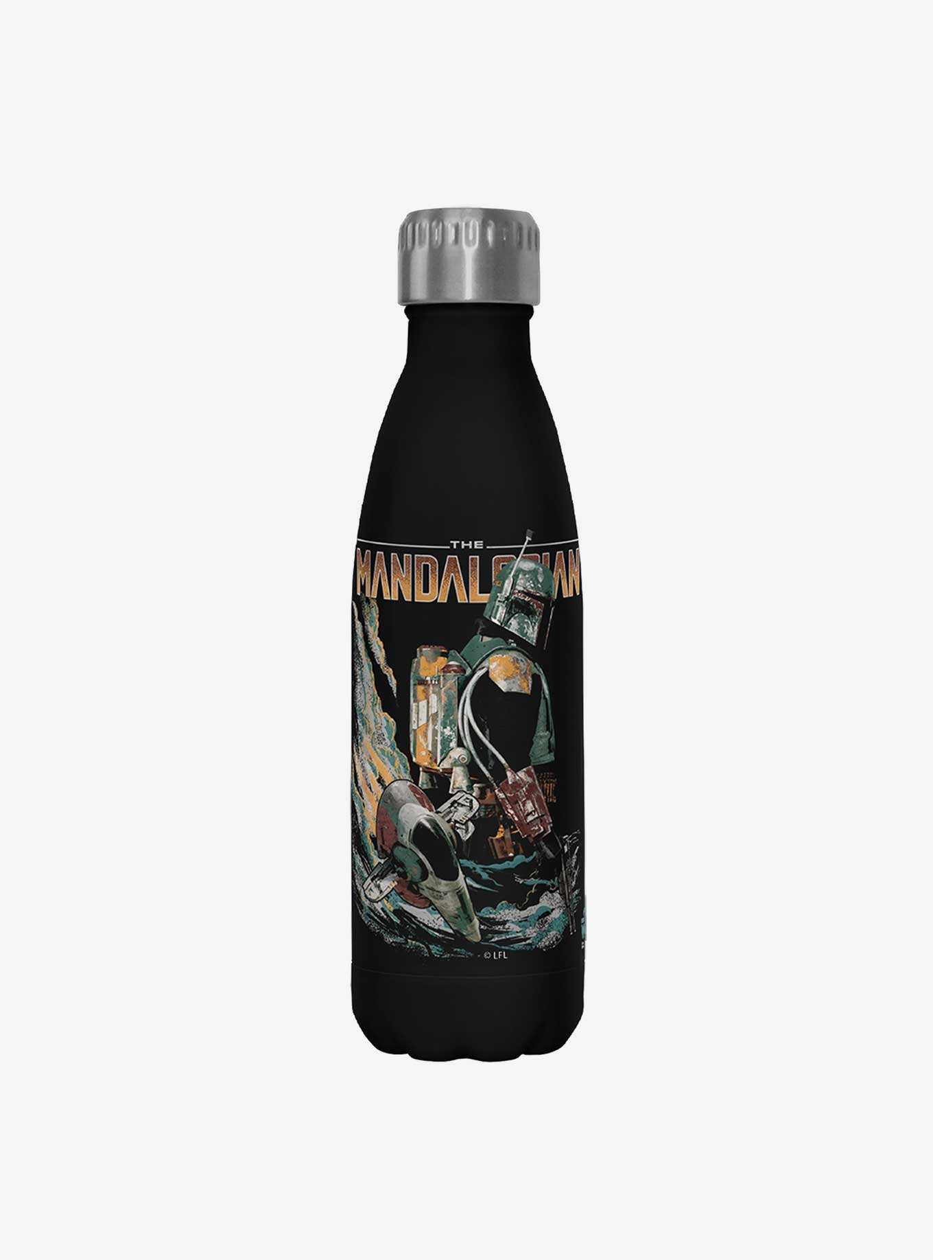 Star Wars The Mandalorian Mandomon Epi6 Altogether Black Stainless Steel Water Bottle, , hi-res